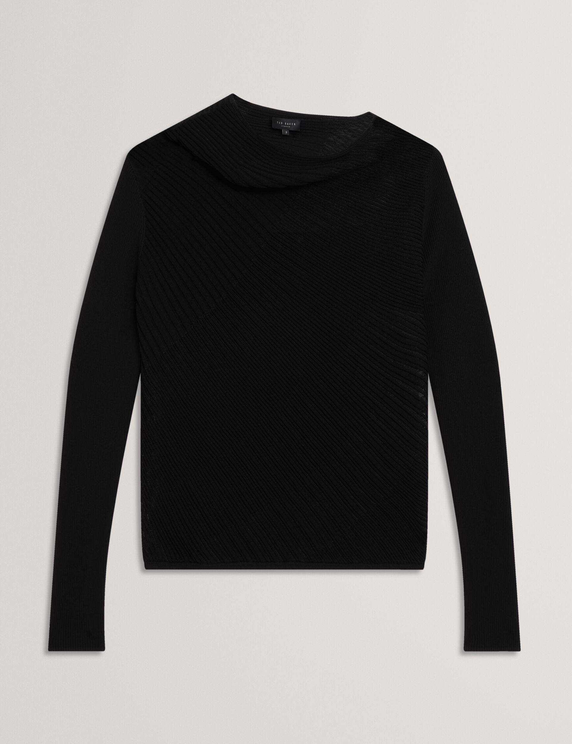 Ted Baker Ceyloaa Sheer Detail Knit Long Sleeve Top Women's