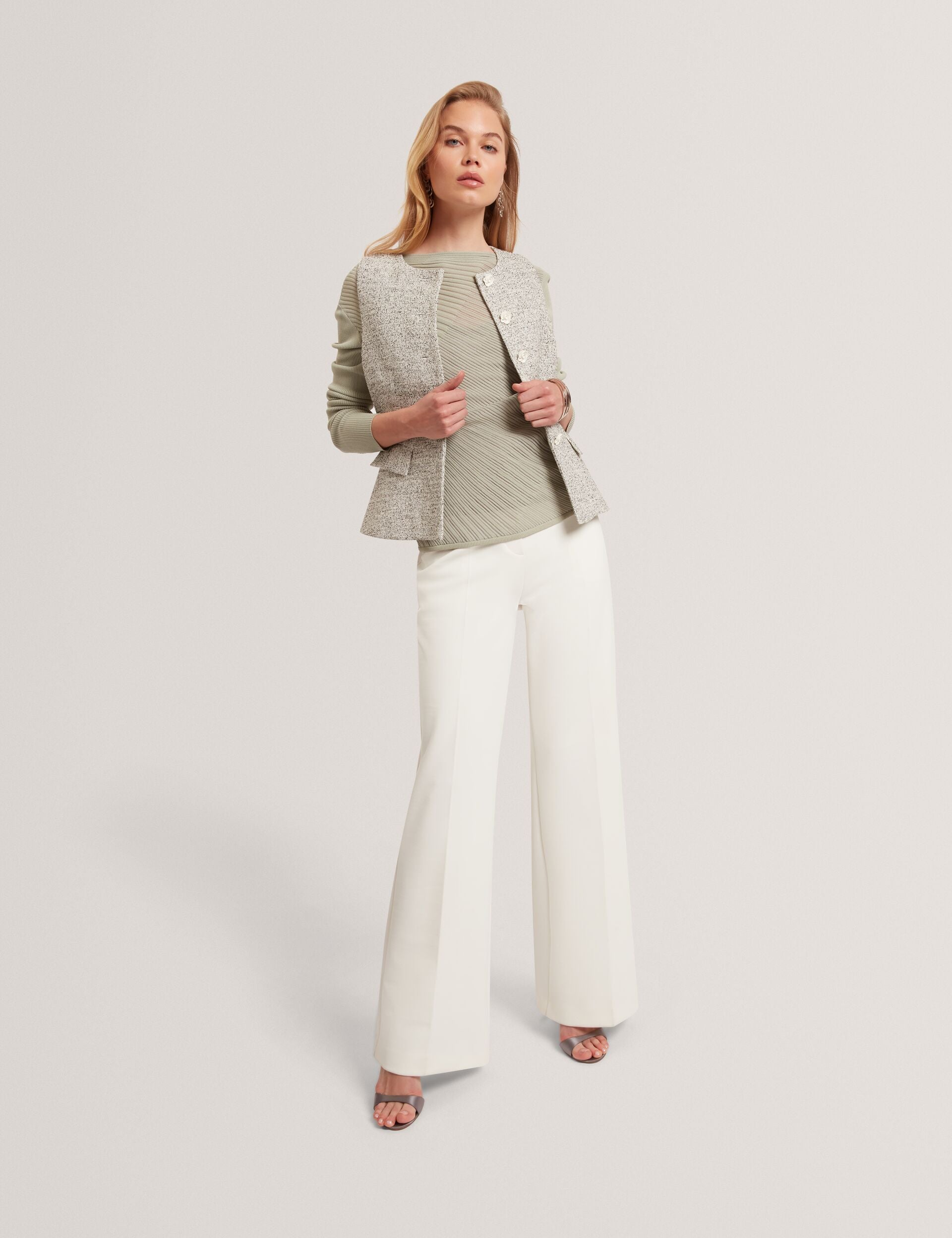 Ted Baker Ceyloaa Sheer Detail Knit Long Sleeve Top Women's