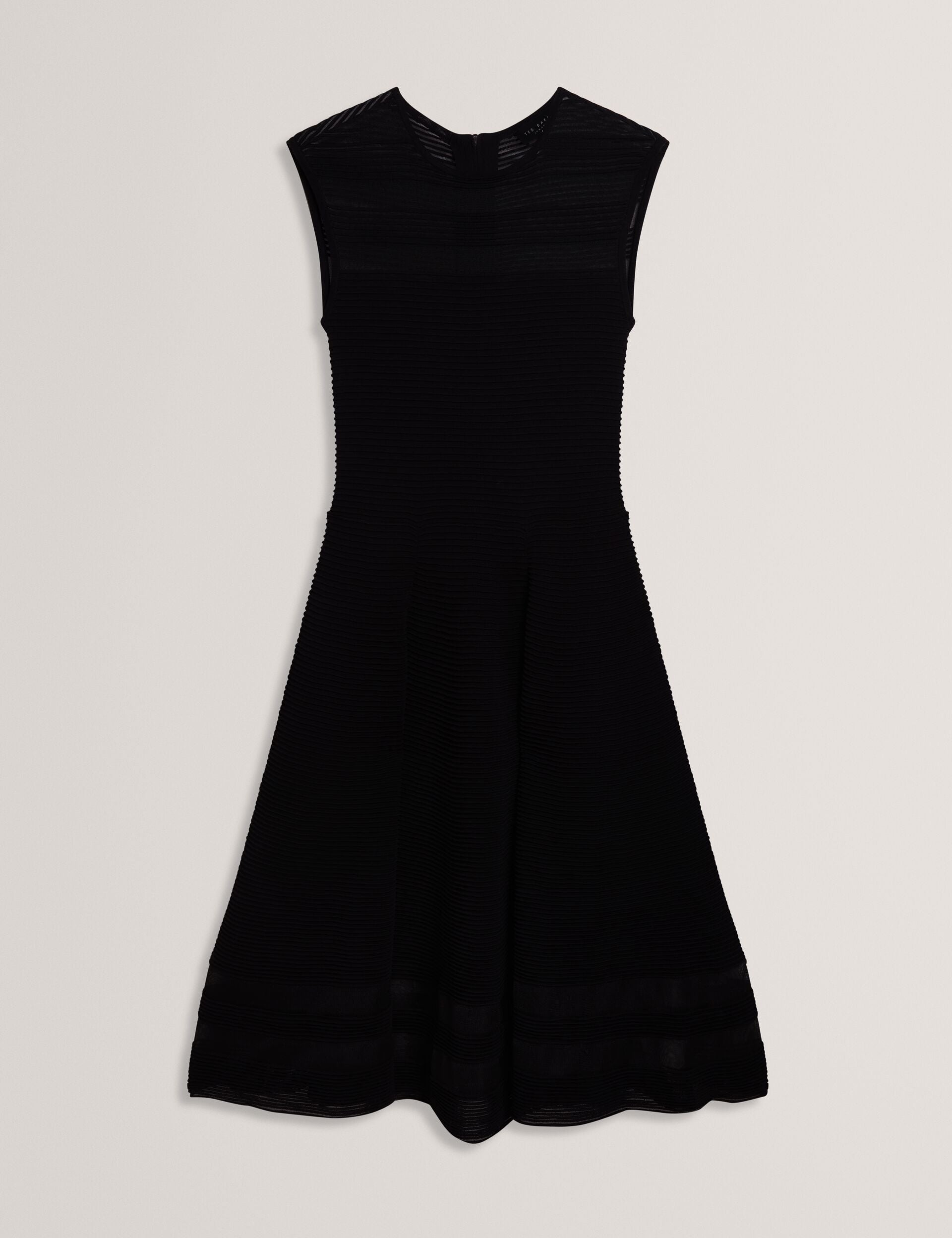 Ted Baker Suusaan Sheer Panel Ribbed Knit Skater Dress Women's