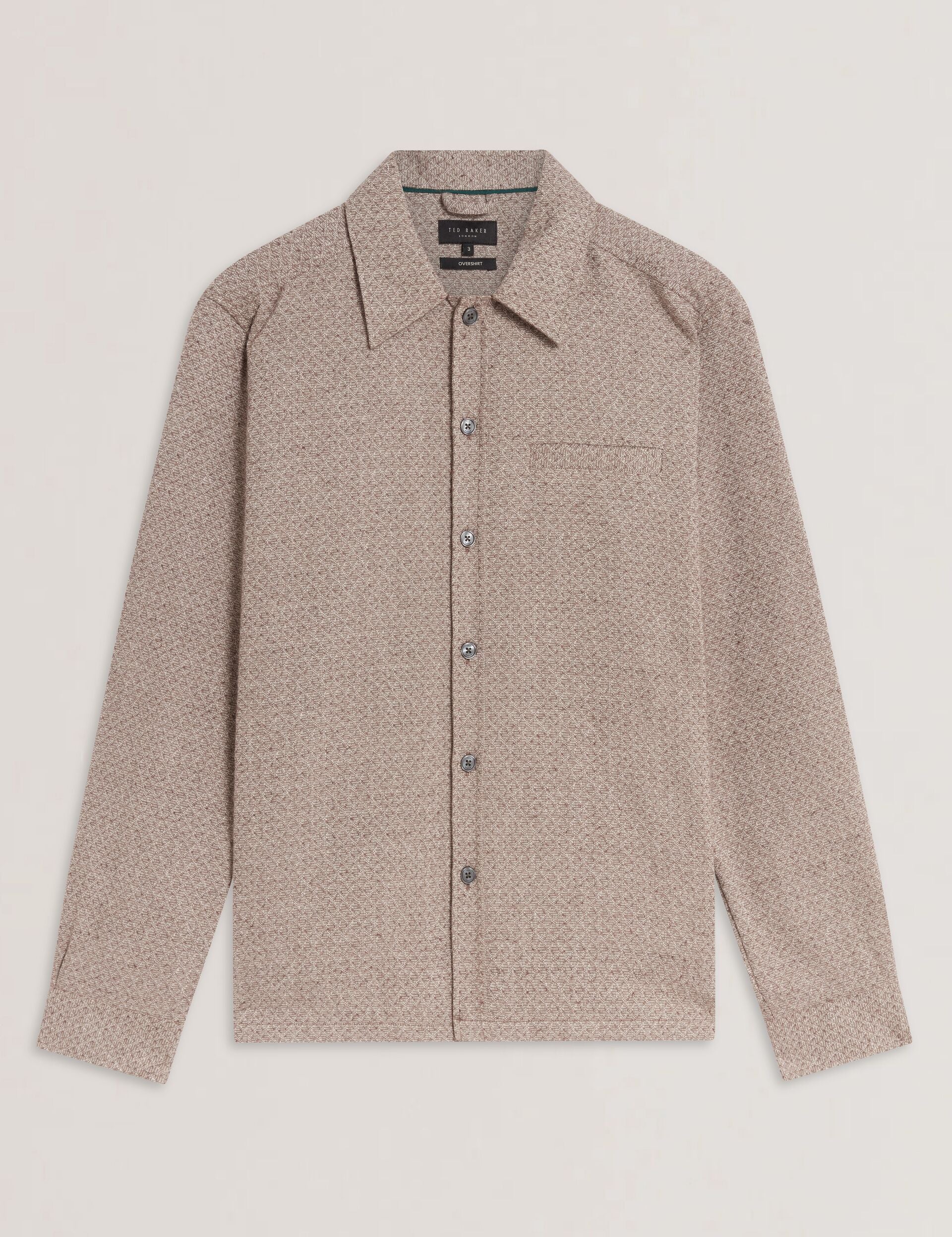 Ted Baker Rynel Textured Weave Long Sleeve Overshirt