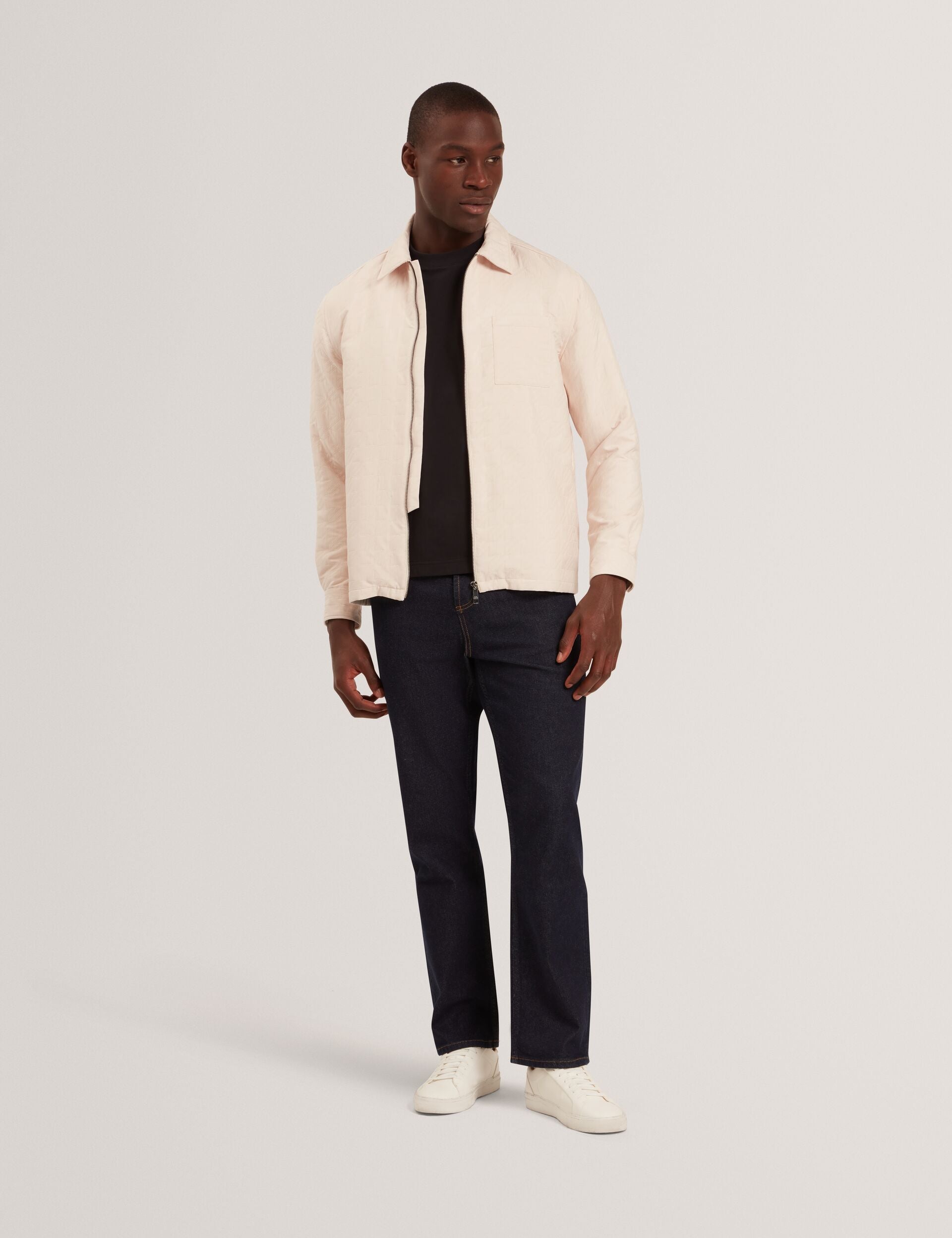 Ted Baker Thova Textured Quilt Zipthrough Overshirt