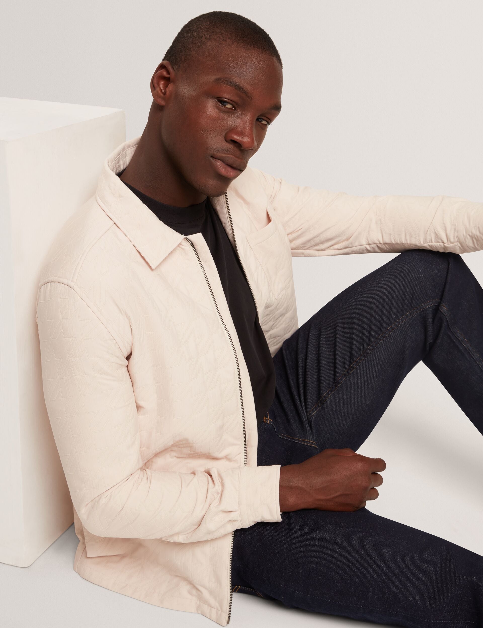 Ted Baker Thova Textured Quilt Zipthrough Overshirt