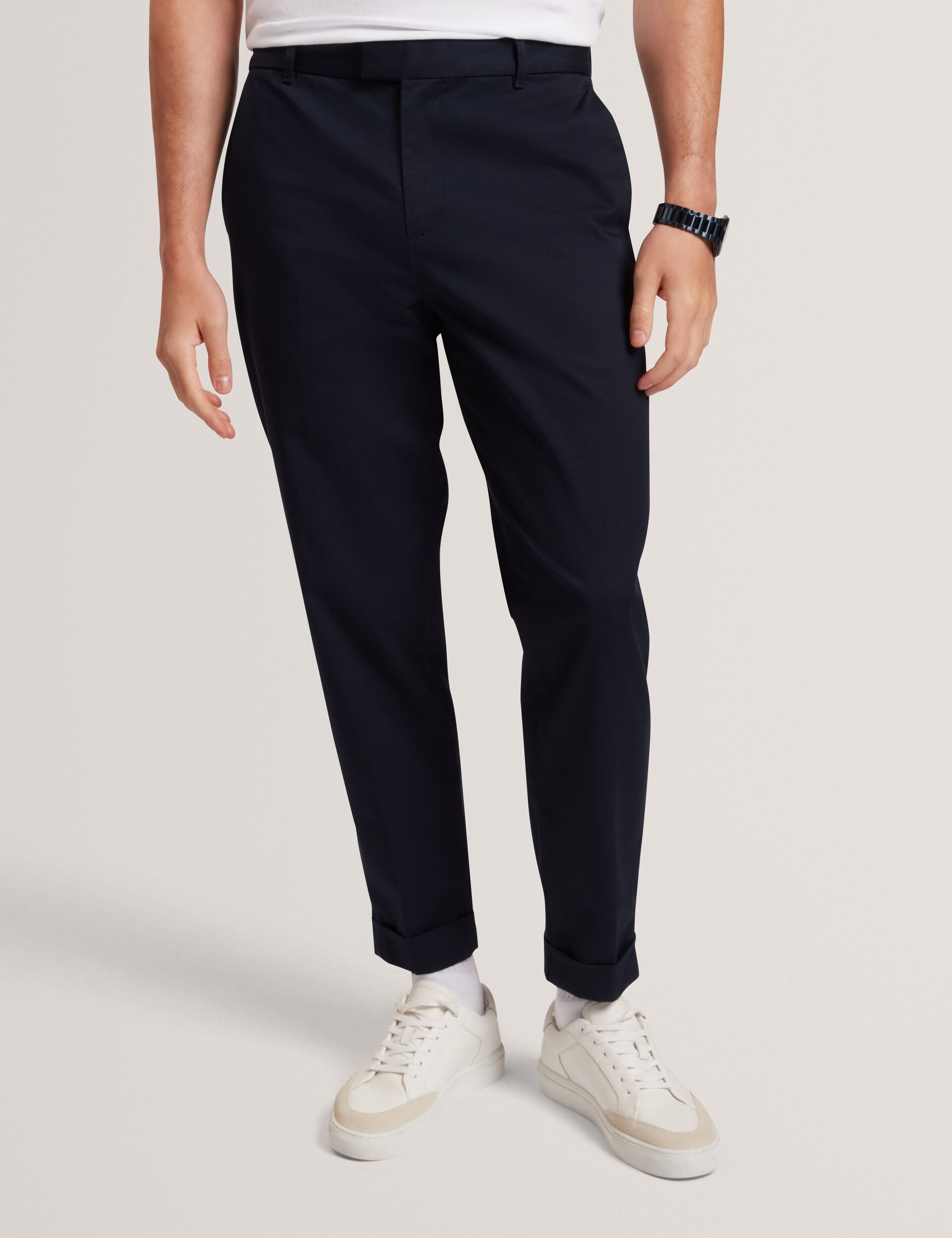 Ted Baker Moses Tapered Cotton Stretch Twill Trousers
