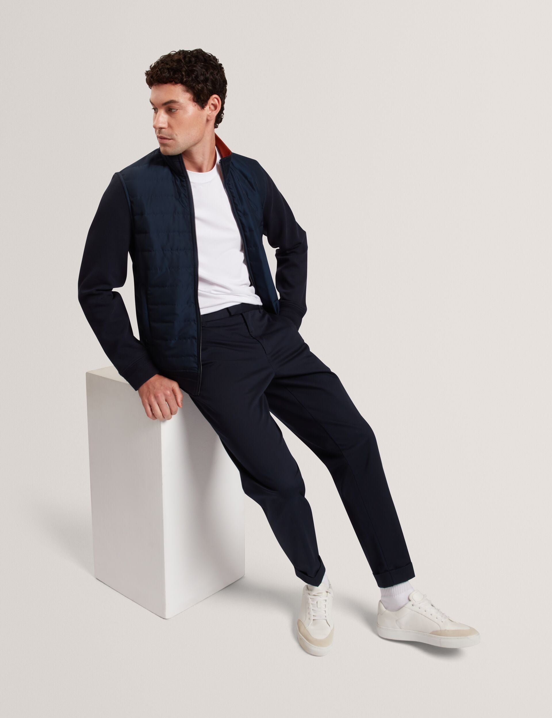 Ted Baker Moses Tapered Cotton Stretch Twill Trousers