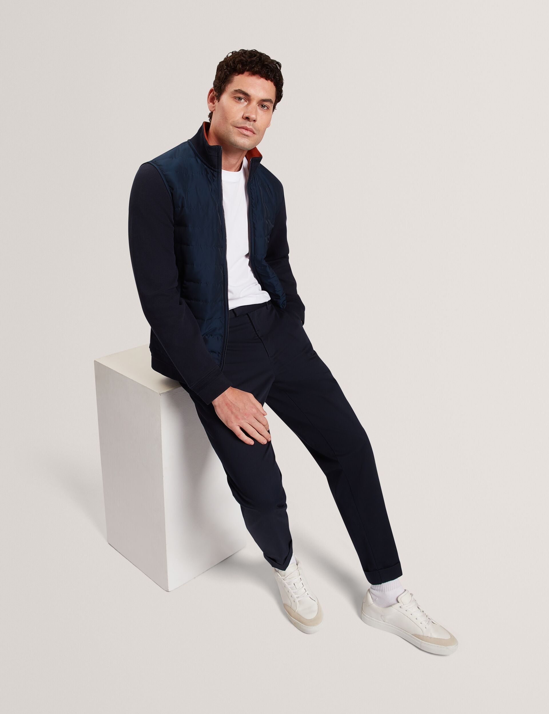 Ted Baker Moses Tapered Cotton Stretch Twill Trousers