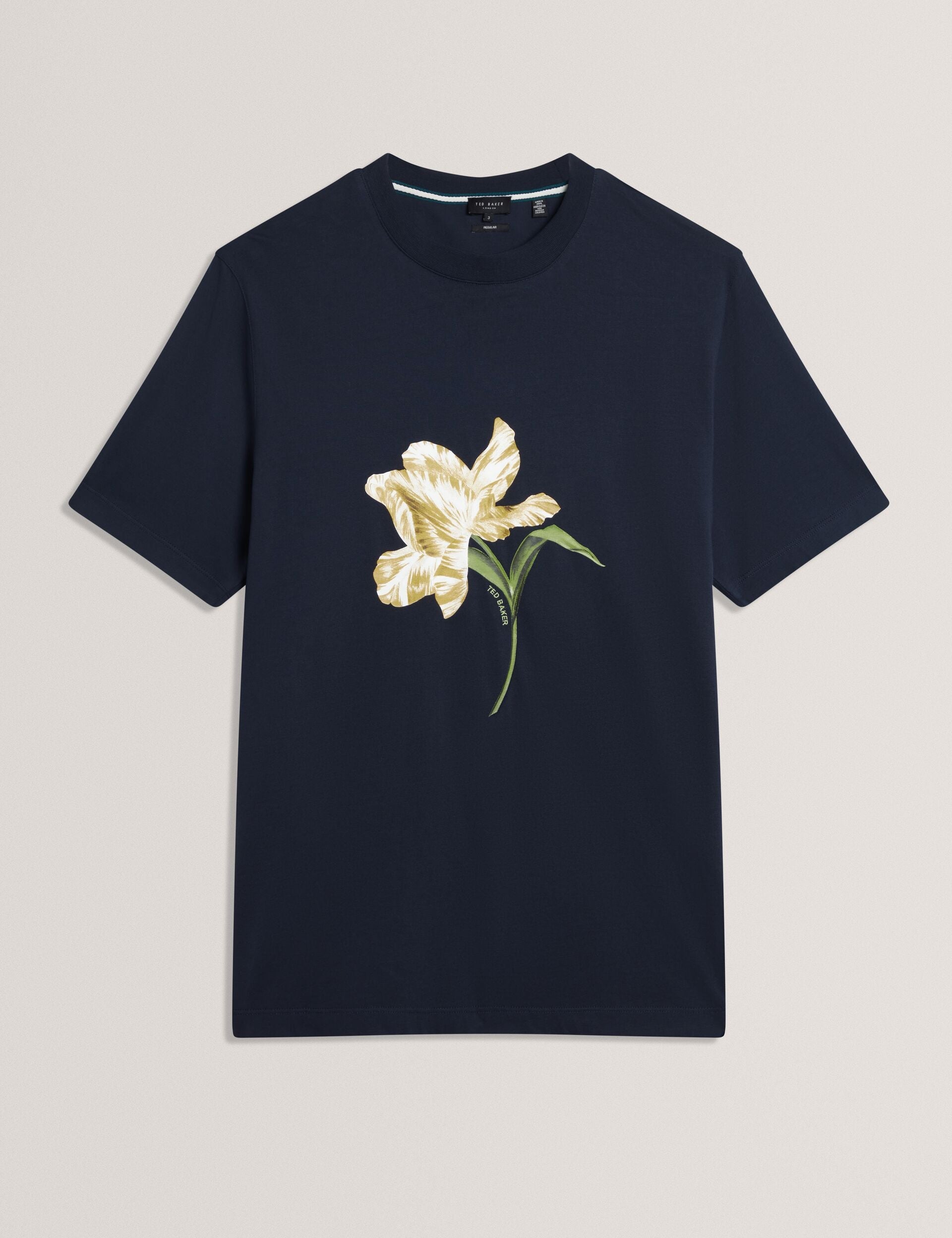 Ted Baker Talyssa Floral Graphic Cotton Crew Neck Tshirt