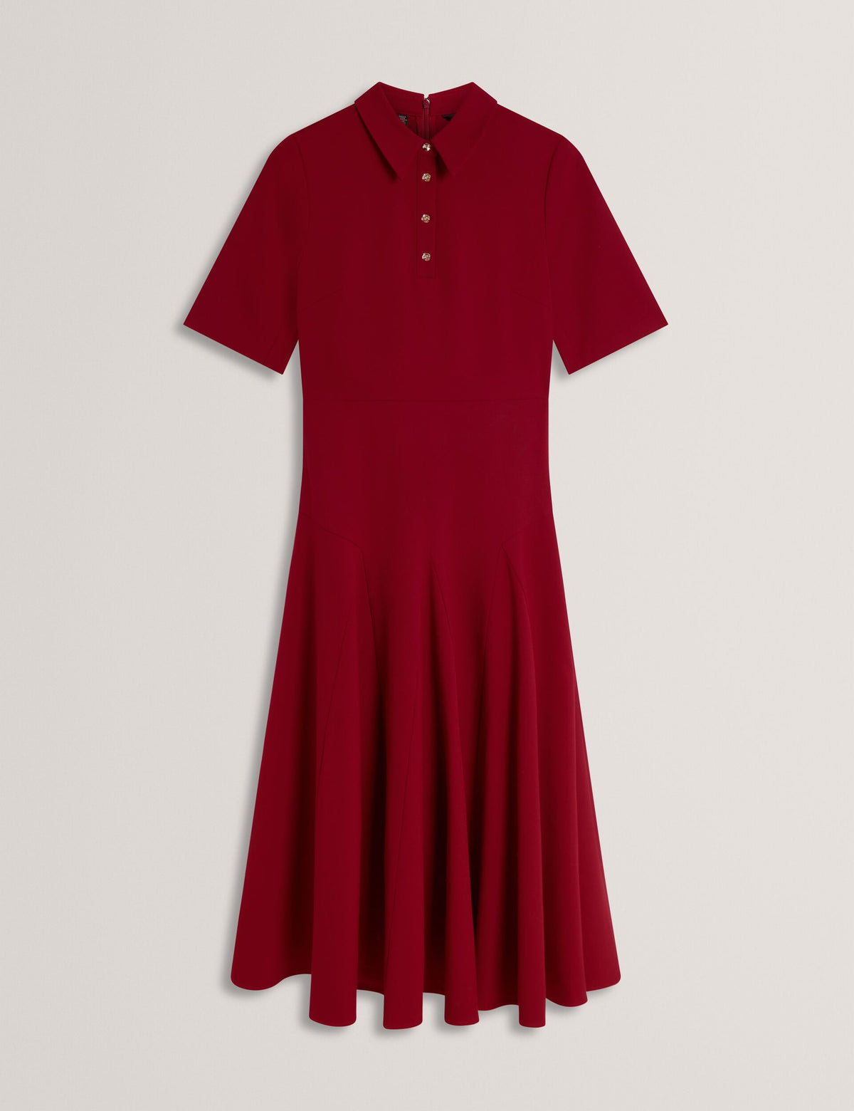 Ted Baker Larosa Button Front Twill Midi Shirt Dress Women's