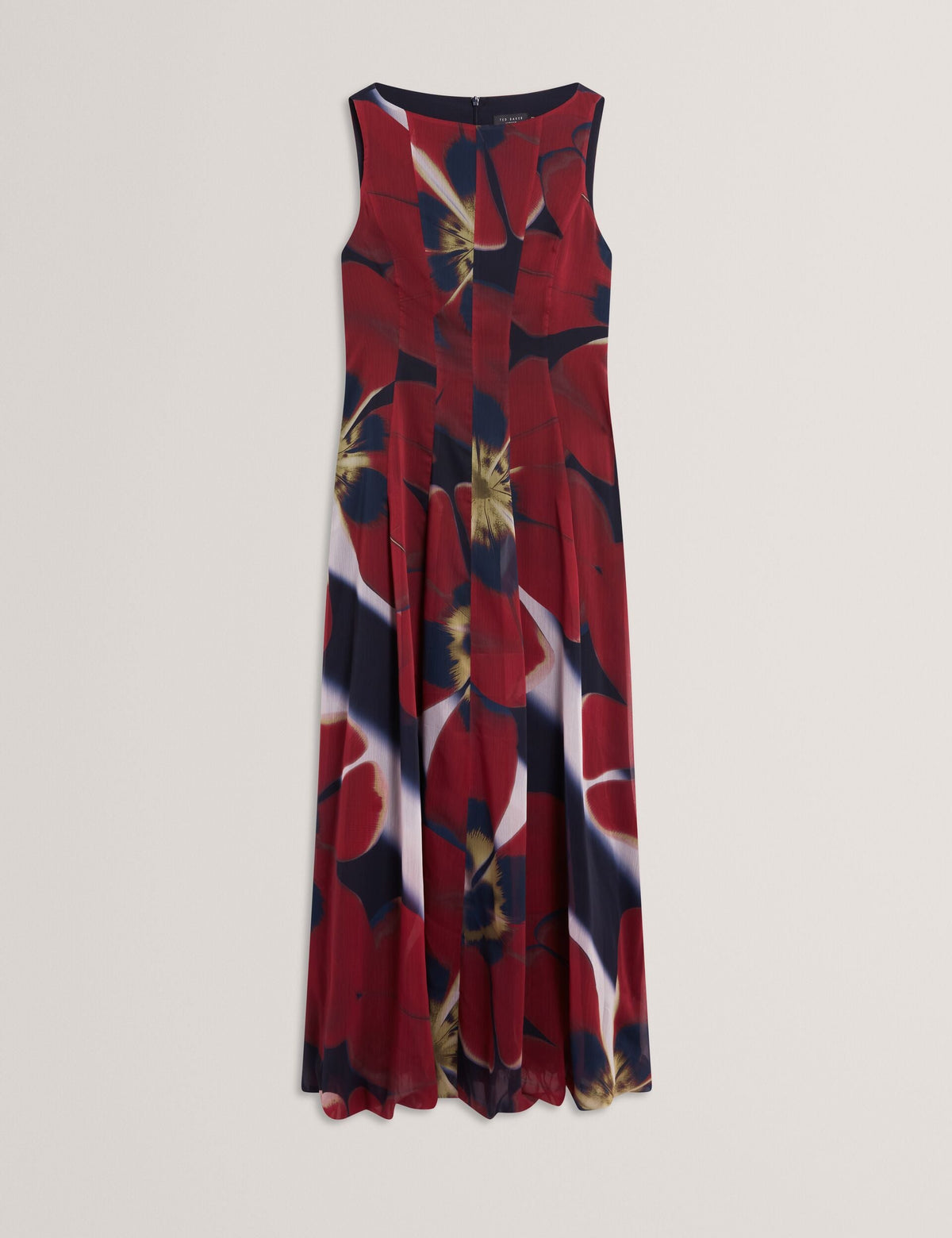 Ted Baker Laynia Red Blooms Bubble Hem Midaxi Dress Women's