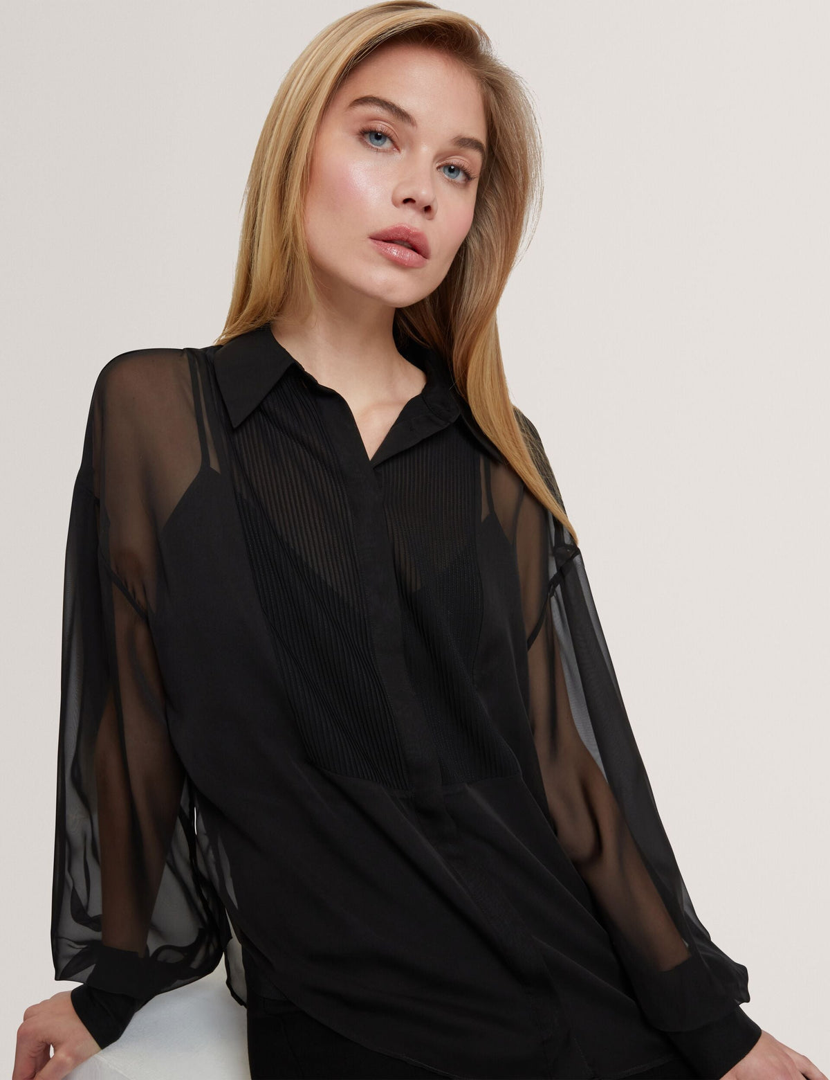 Ted Baker Rasiia Bib Detail Long Sleeve Shirt Women's