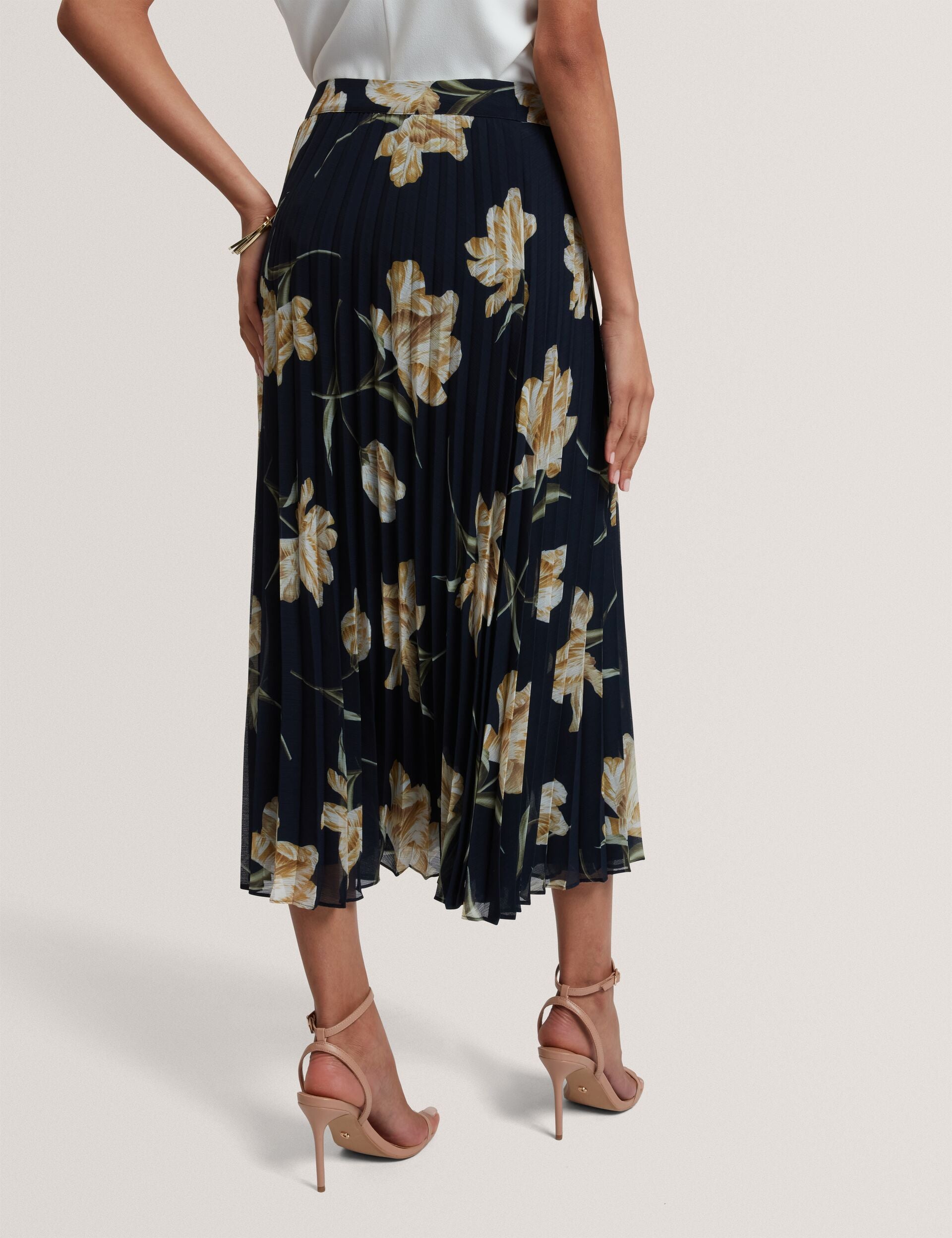 Ted Baker Roseda Printed Pleat Wrap Midi Skirt Women's