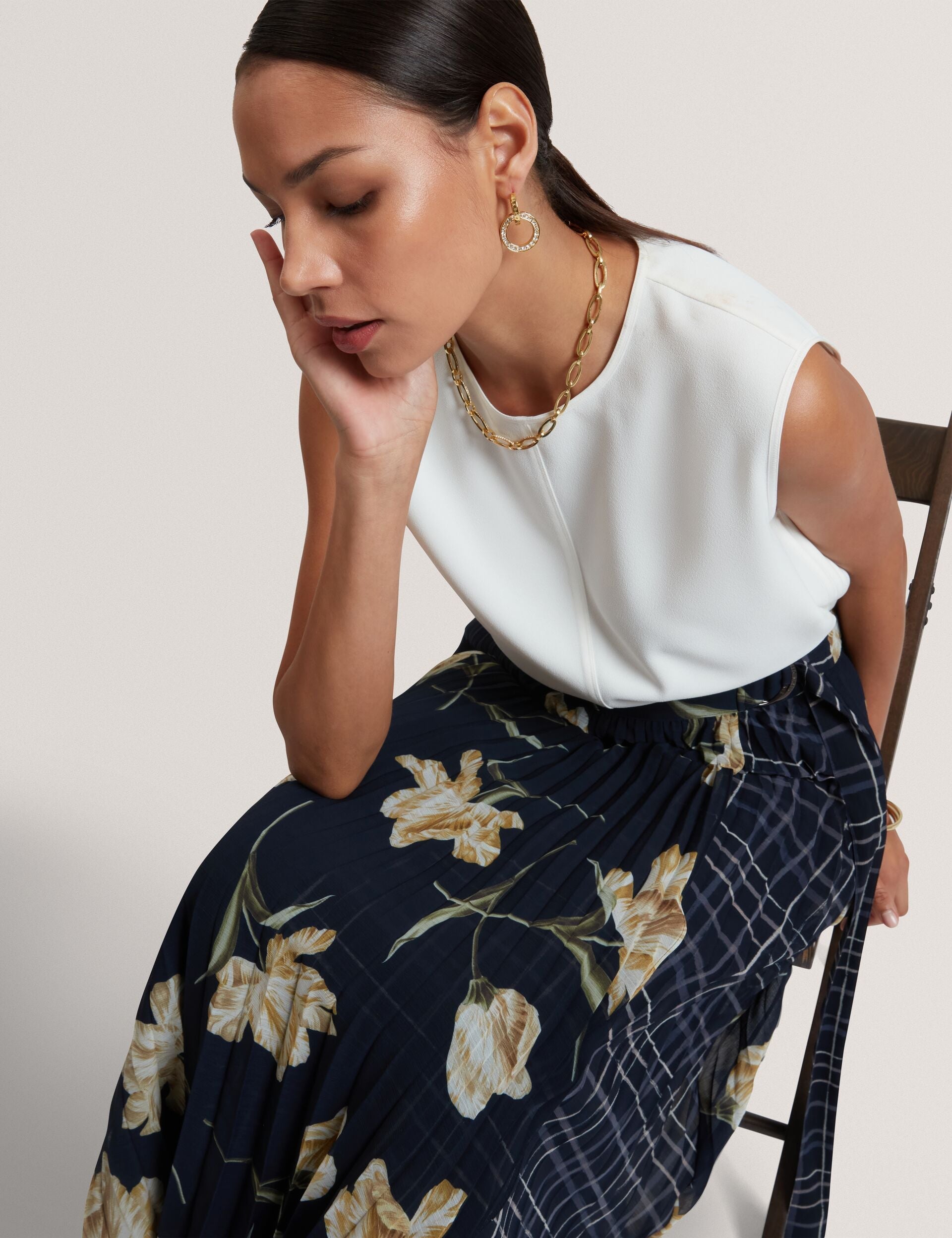 Ted Baker Roseda Printed Pleat Wrap Midi Skirt Women's
