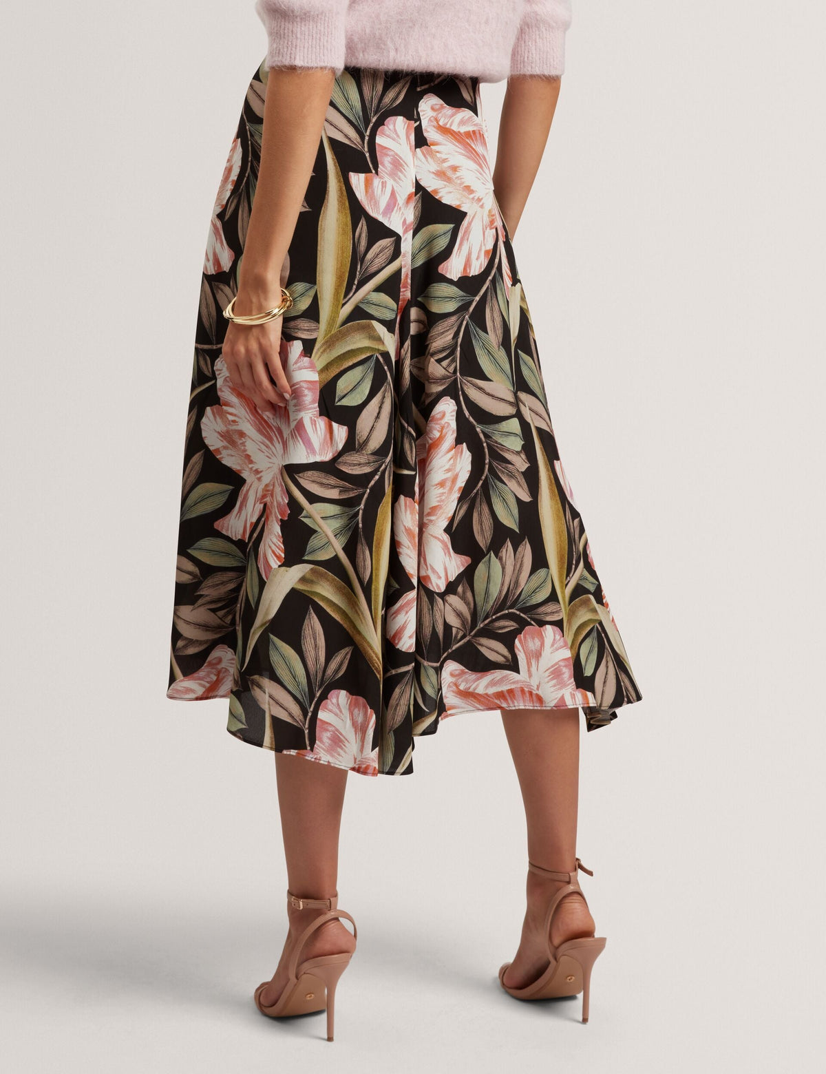 Ted Baker Ehmili Tulip Print Godet Asymmetric Midi Skirt Women's