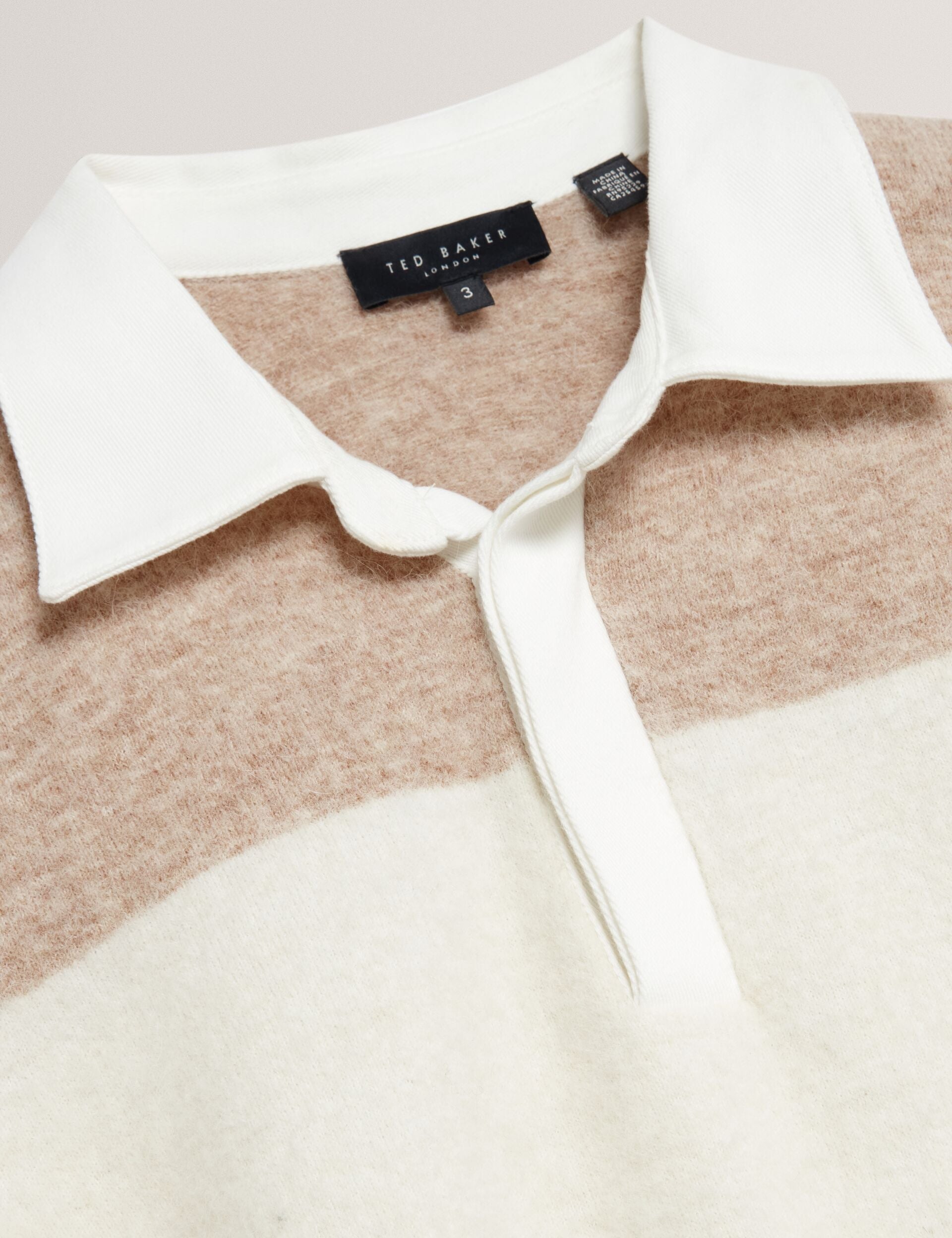 Ted Baker Solaran Alpaca Wool Block Stripe Rugby Shirt