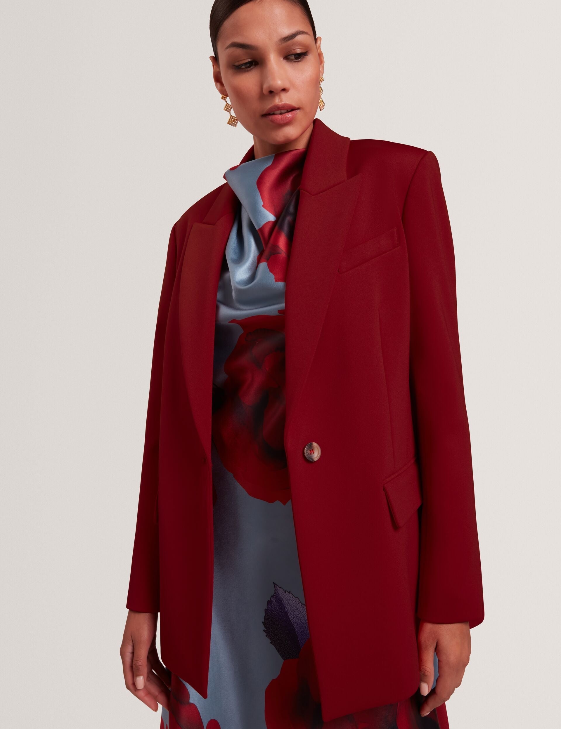 Ted Baker Lyma Relaxed Wool Blend Tailored Blazer Women's