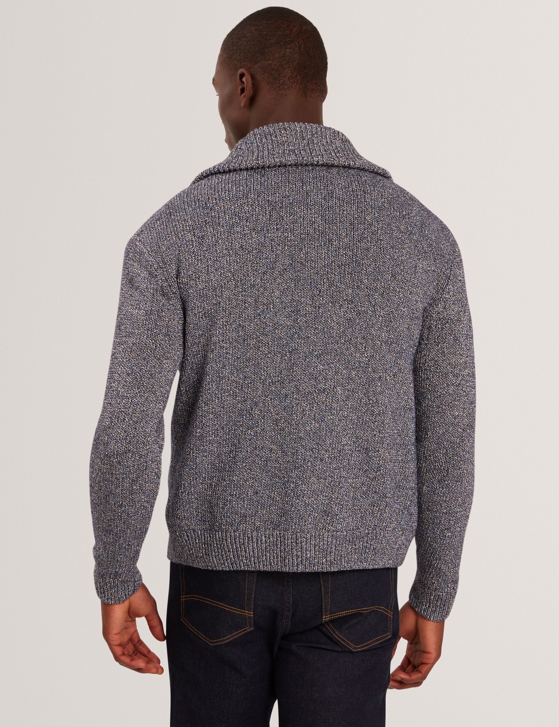 Ted Baker Varink Twisted Yarn Knit Zipthrough Jumper