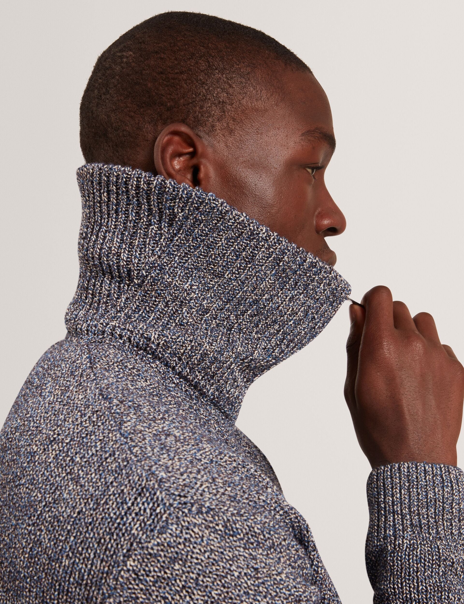 Ted Baker Varink Twisted Yarn Knit Zipthrough Jumper