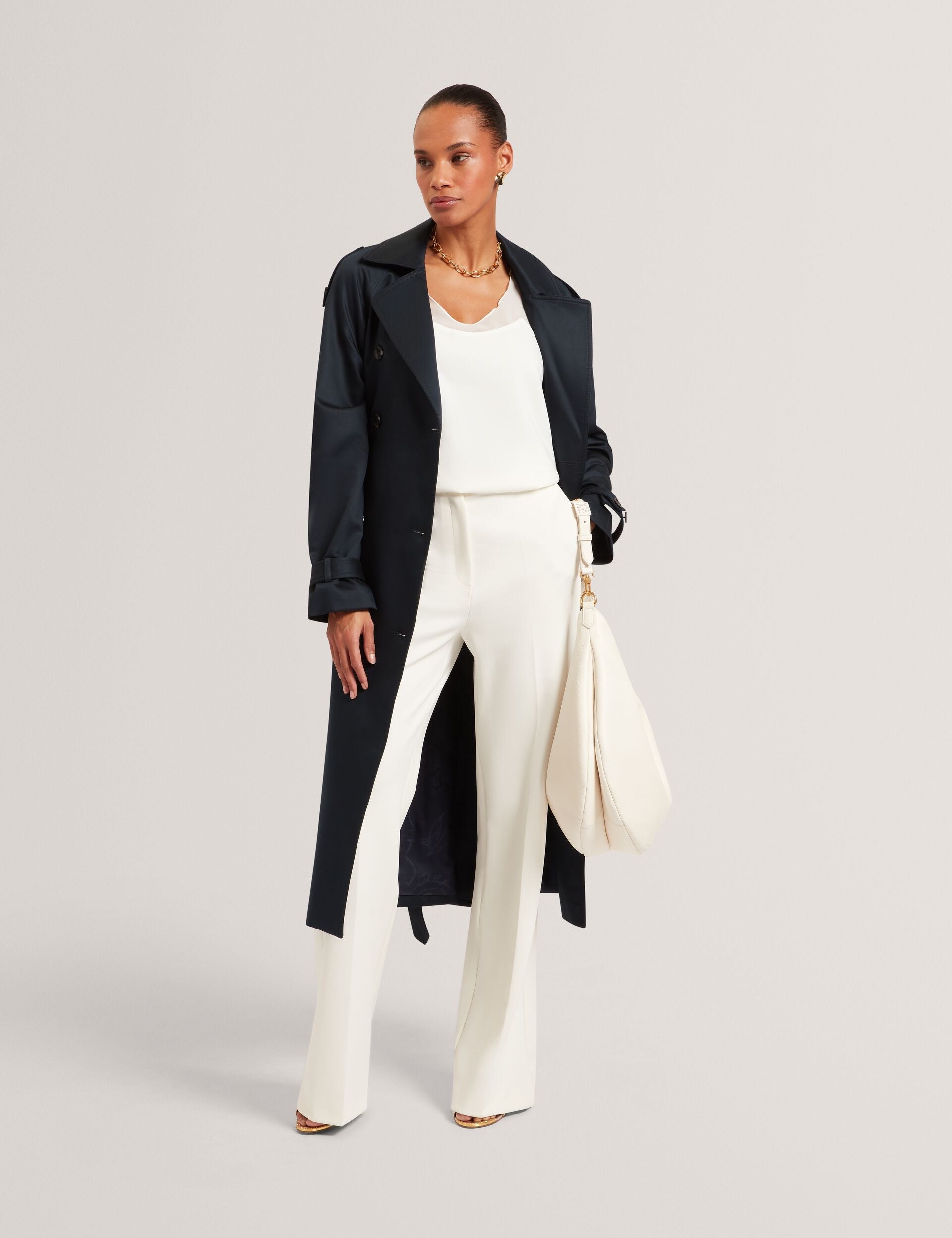 Ted Baker Kinmo Belted Cotton Midi Trench Coat Women's