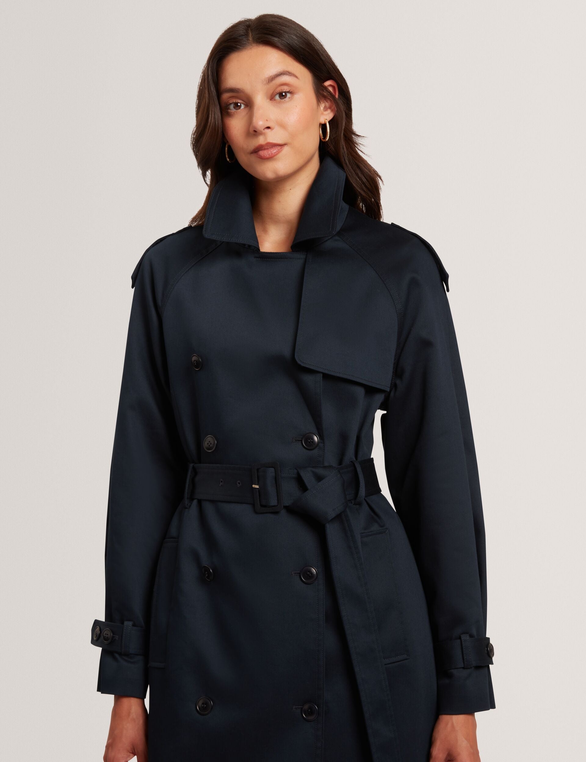 Ted Baker Kinmo Belted Cotton Midi Trench Coat Women's