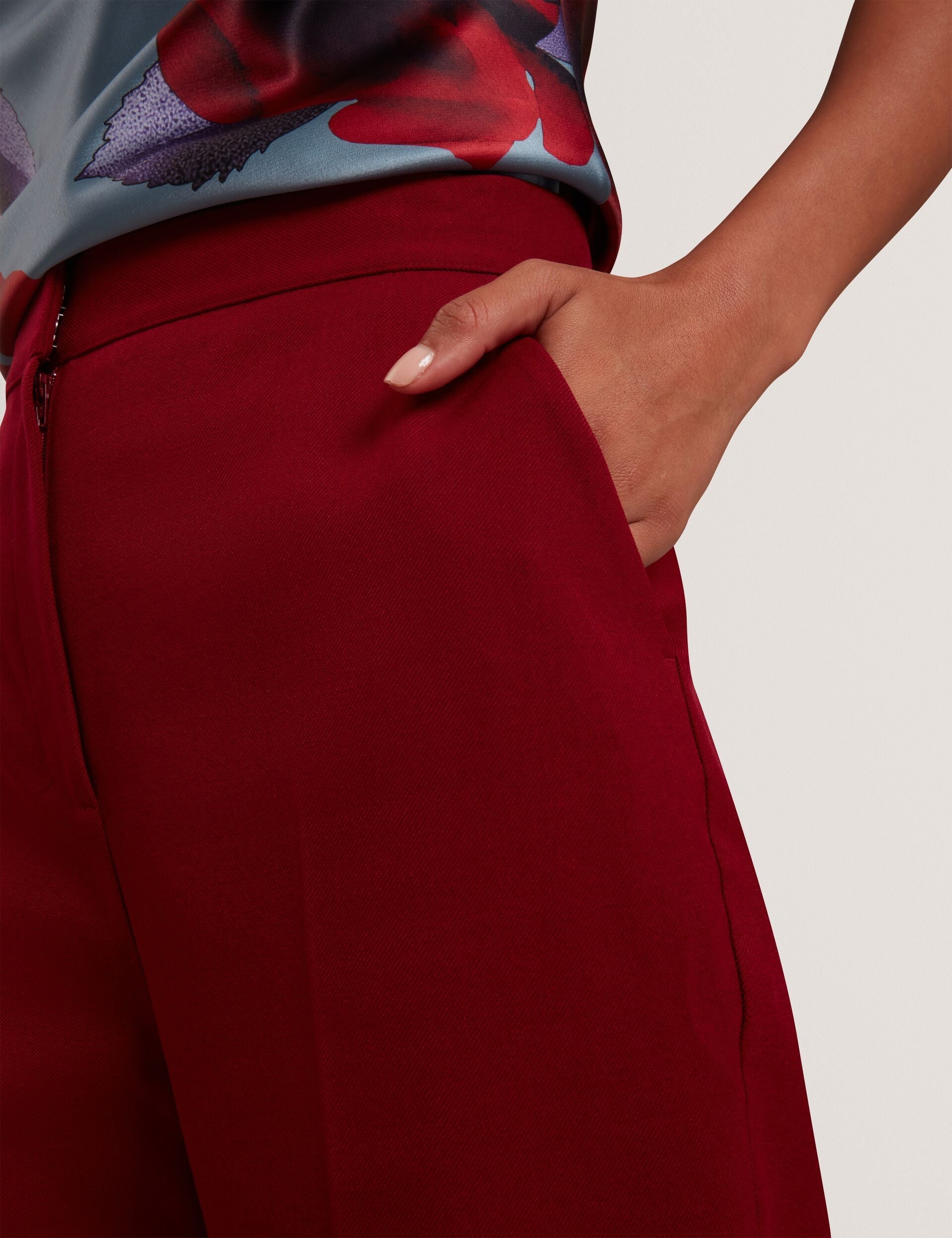 Ted Baker Lymat Tailored Flared Wool Blend Trousers Women's