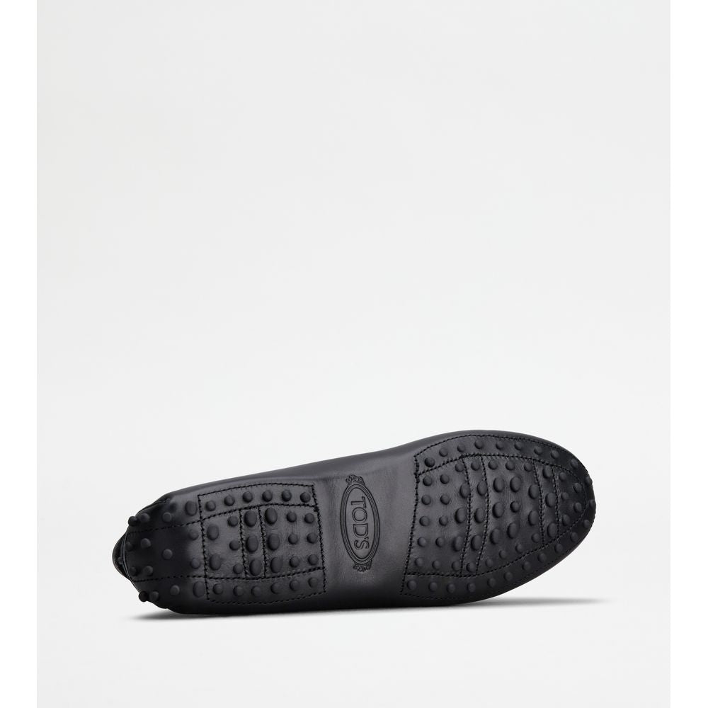 Tods Kate Gommino Driving Shoes In Leather Black Womens
