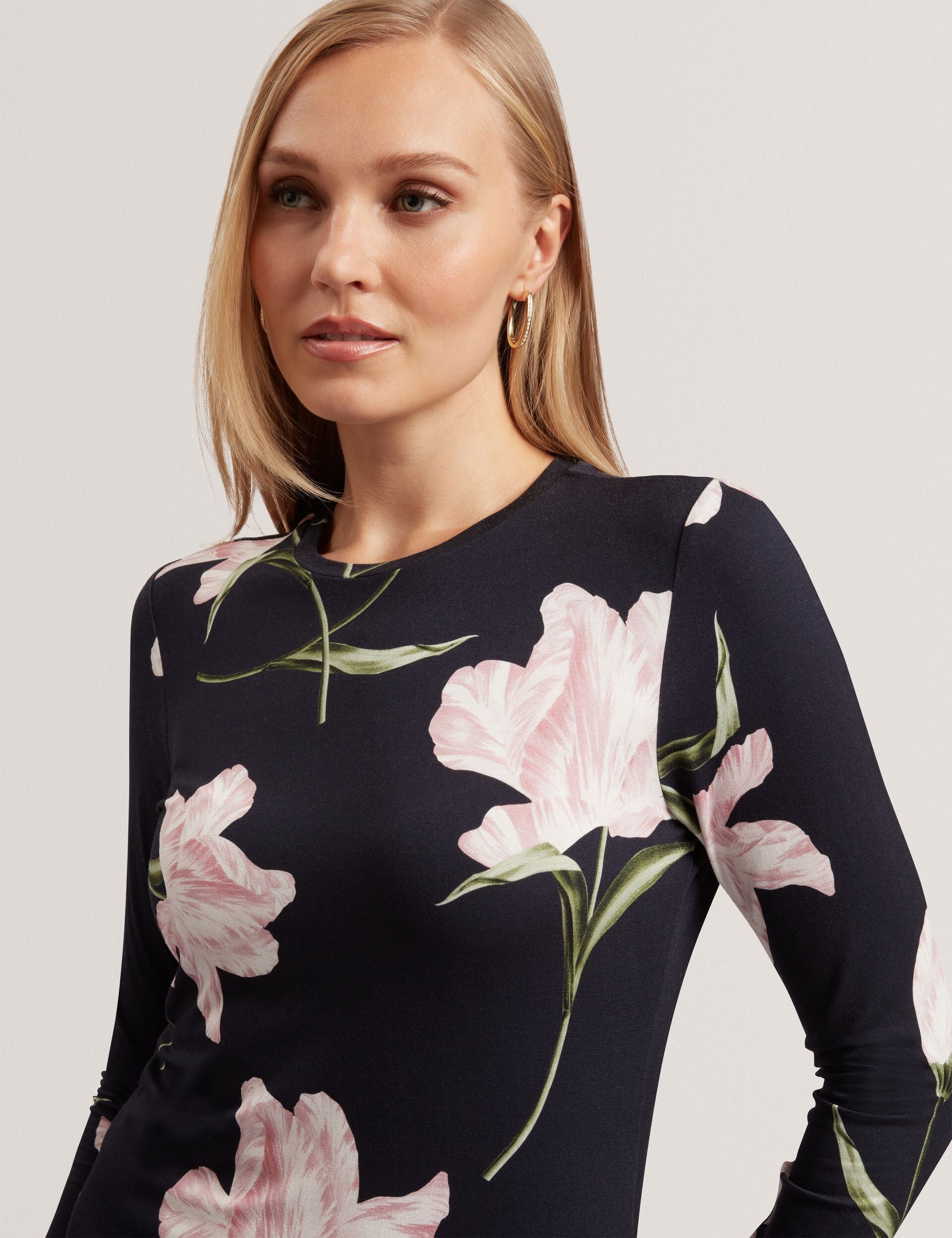 Ted Baker Baafnee Tulip Print Fitted Jersey Mini Dress Women's