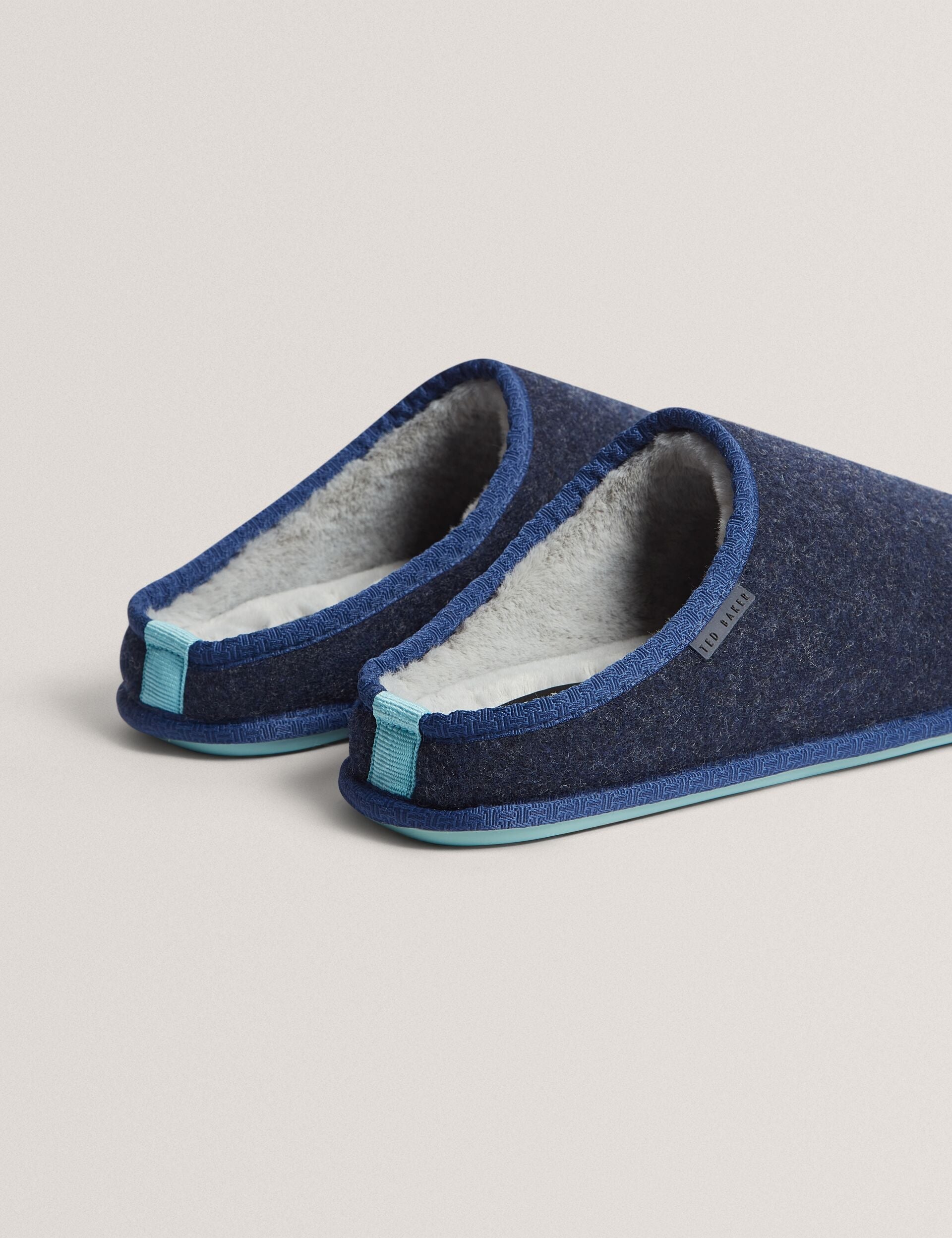 Ted Baker Simmonn Felt Plush Lined Mule Slippers