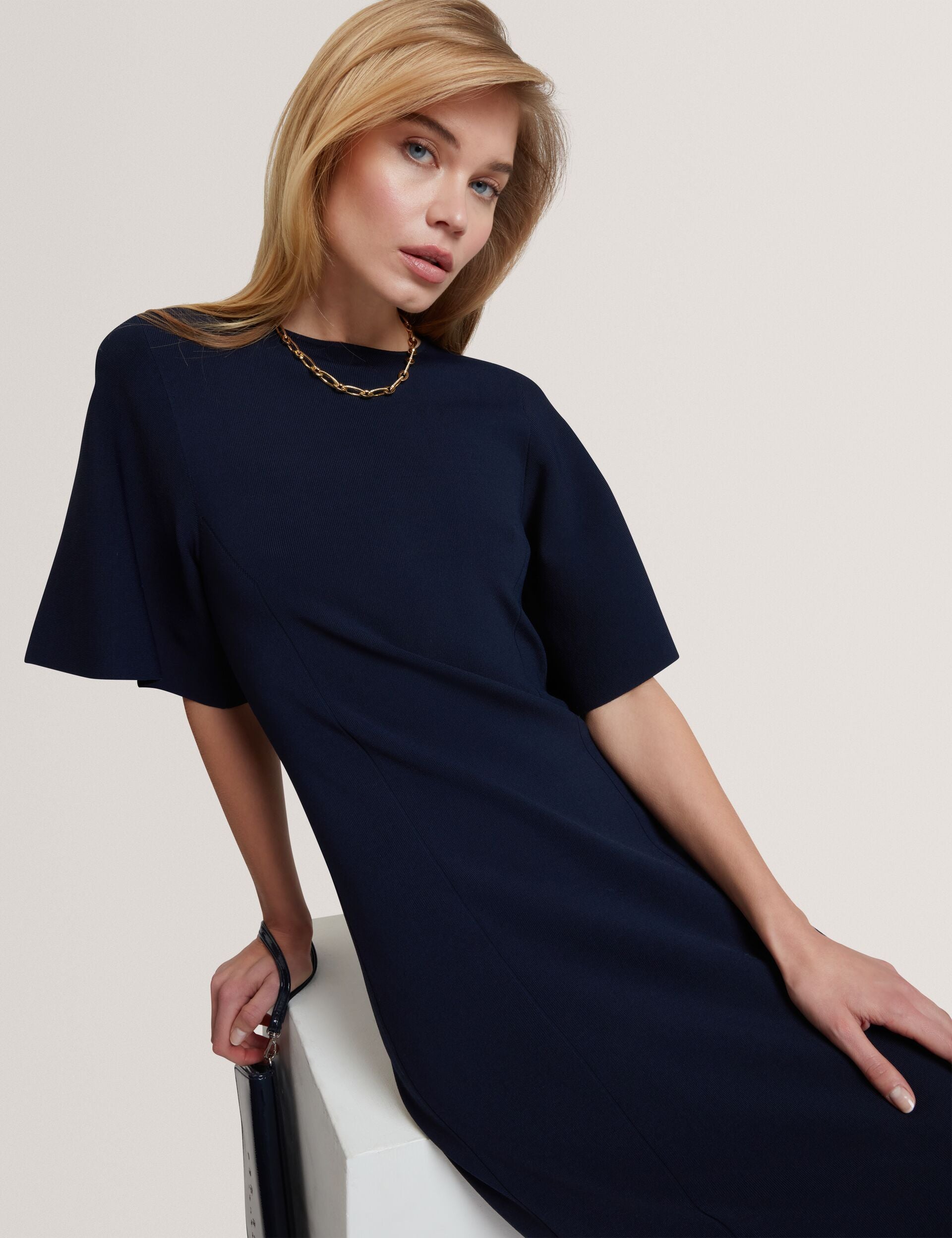 Ted Baker Aedna Short Sleeve Knitted Bodycon Midi Dress Women's