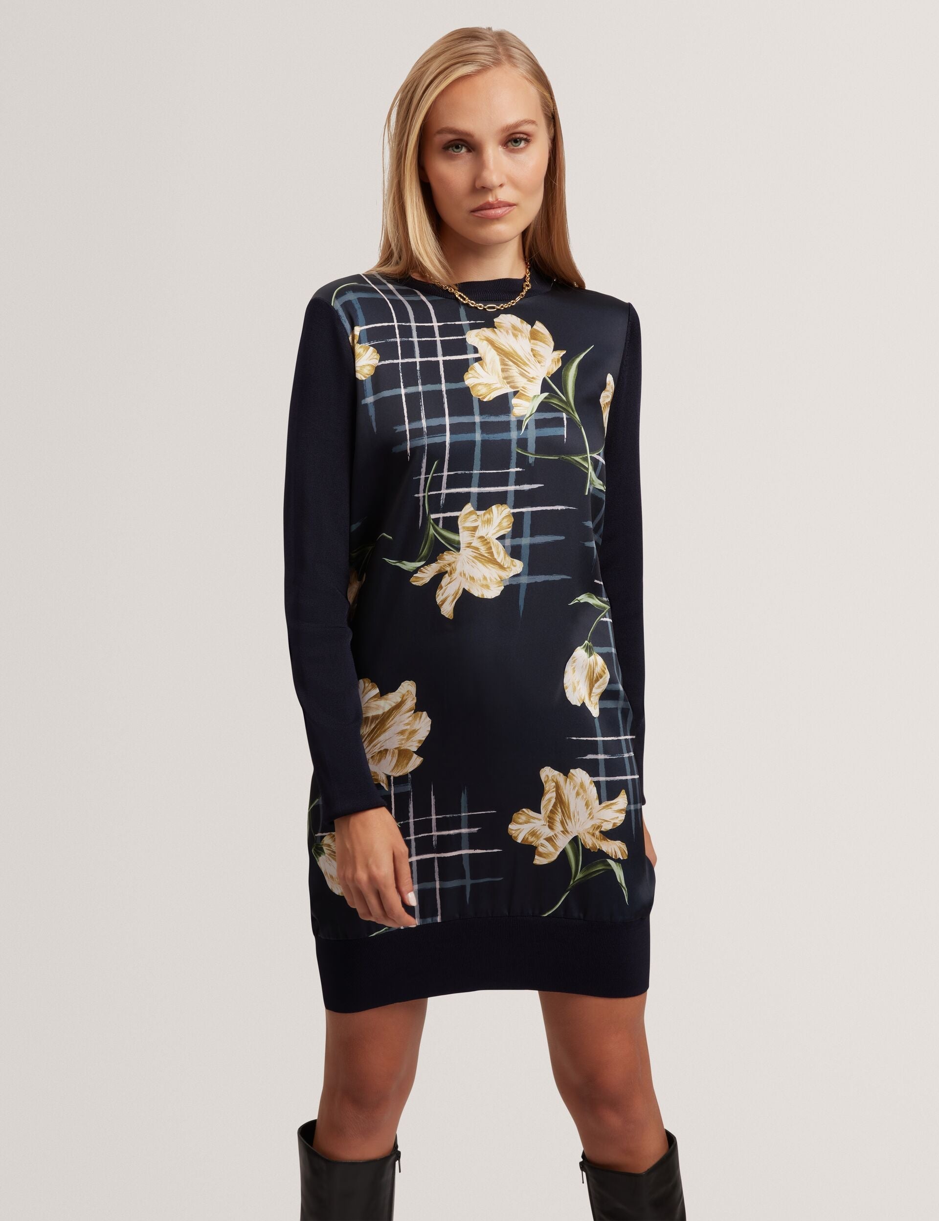 Ted Baker Zorela Printed Woven Front Mini Dress Women's