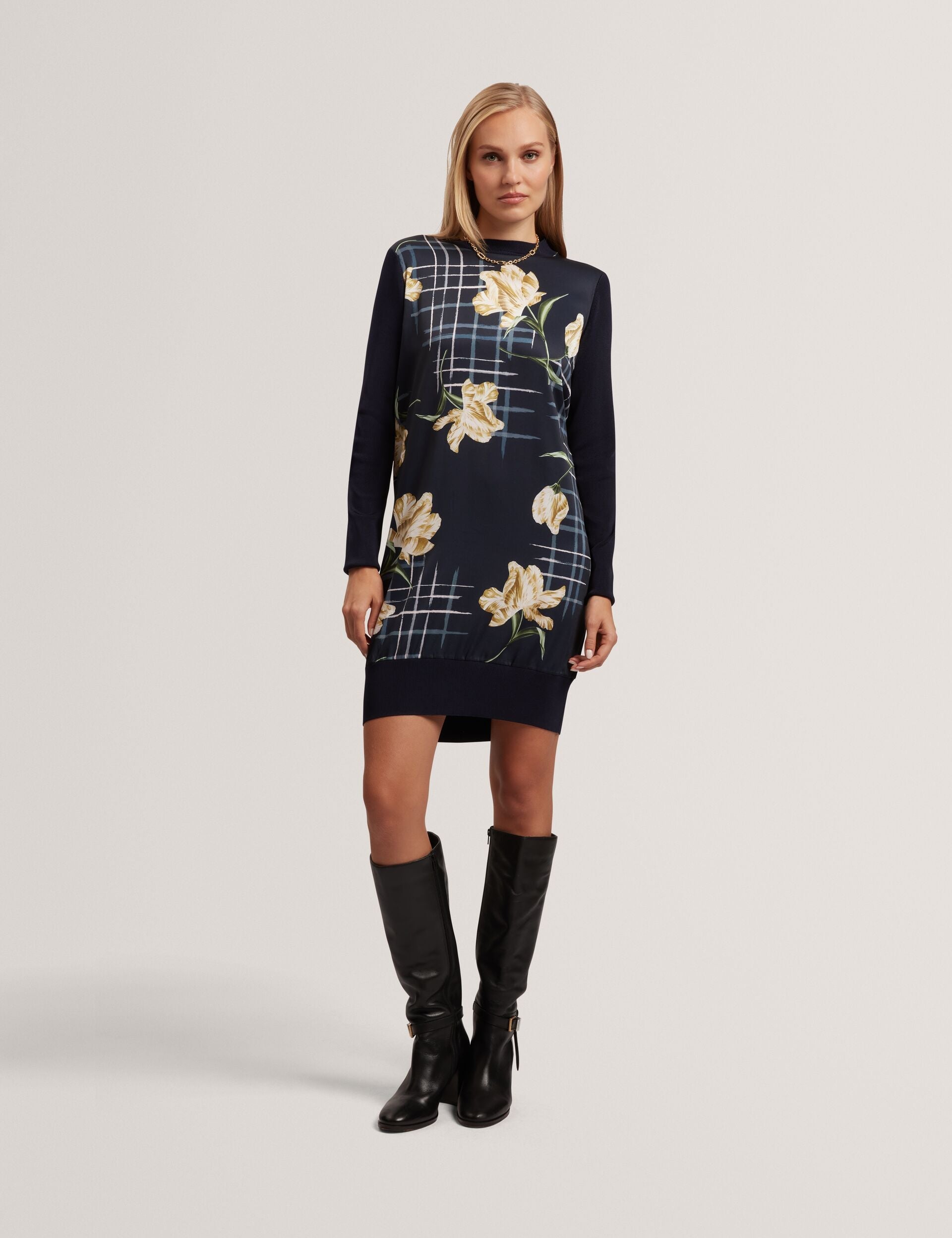 Ted Baker Zorela Printed Woven Front Mini Dress Women's