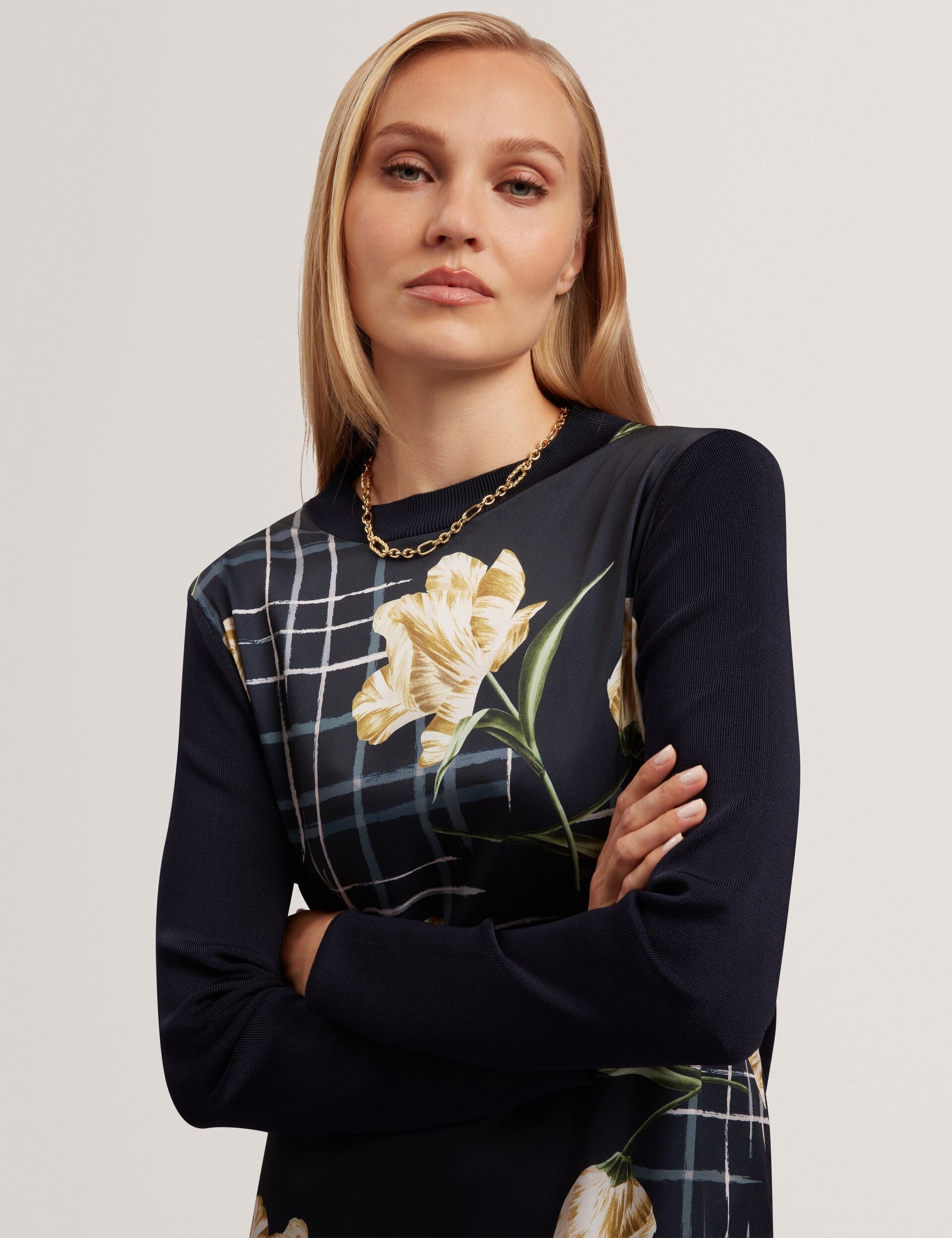 Ted Baker Zorela Printed Woven Front Mini Dress Women's