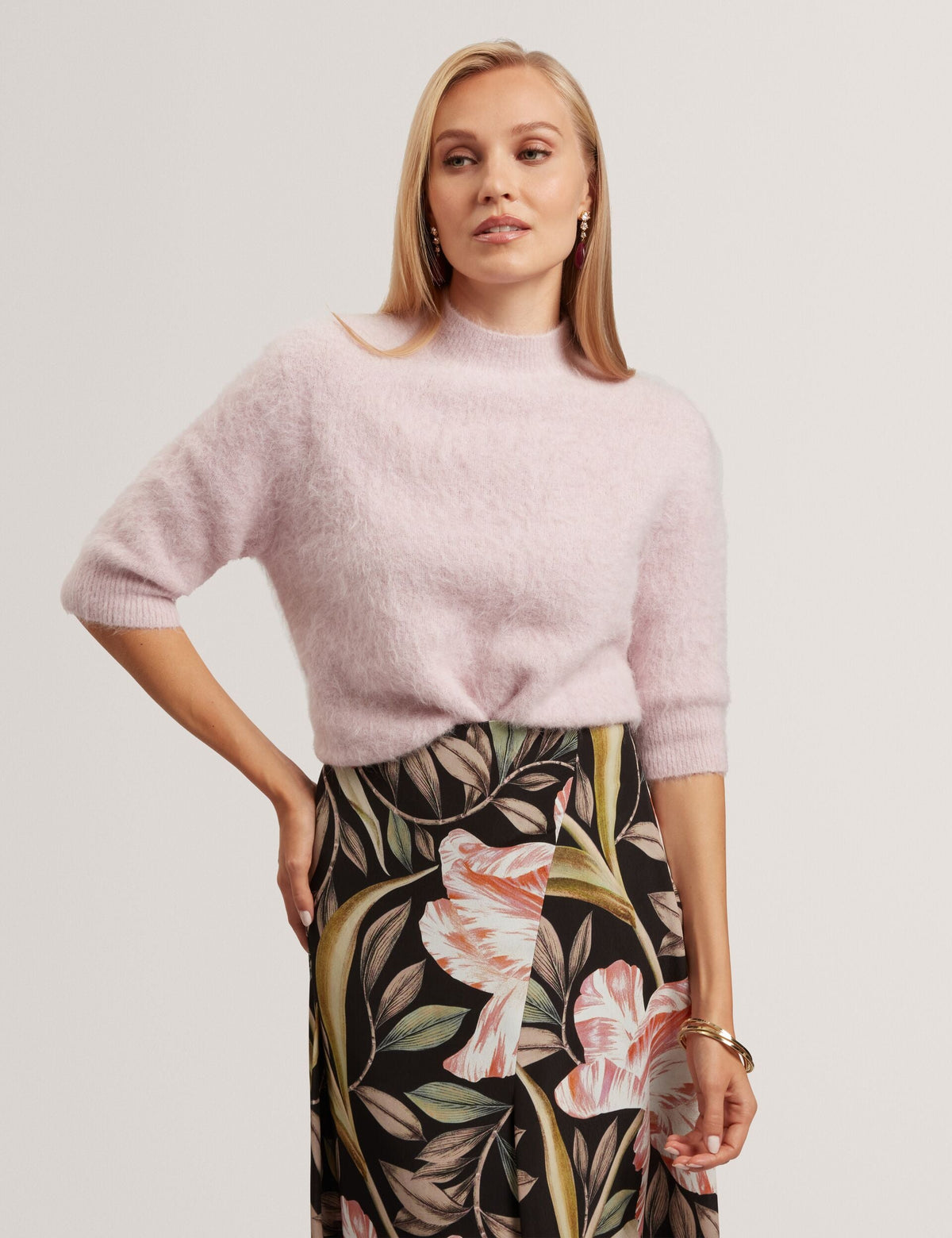 Ted Baker Antata Alpaca Knit Short Sleeve Jumper Women's