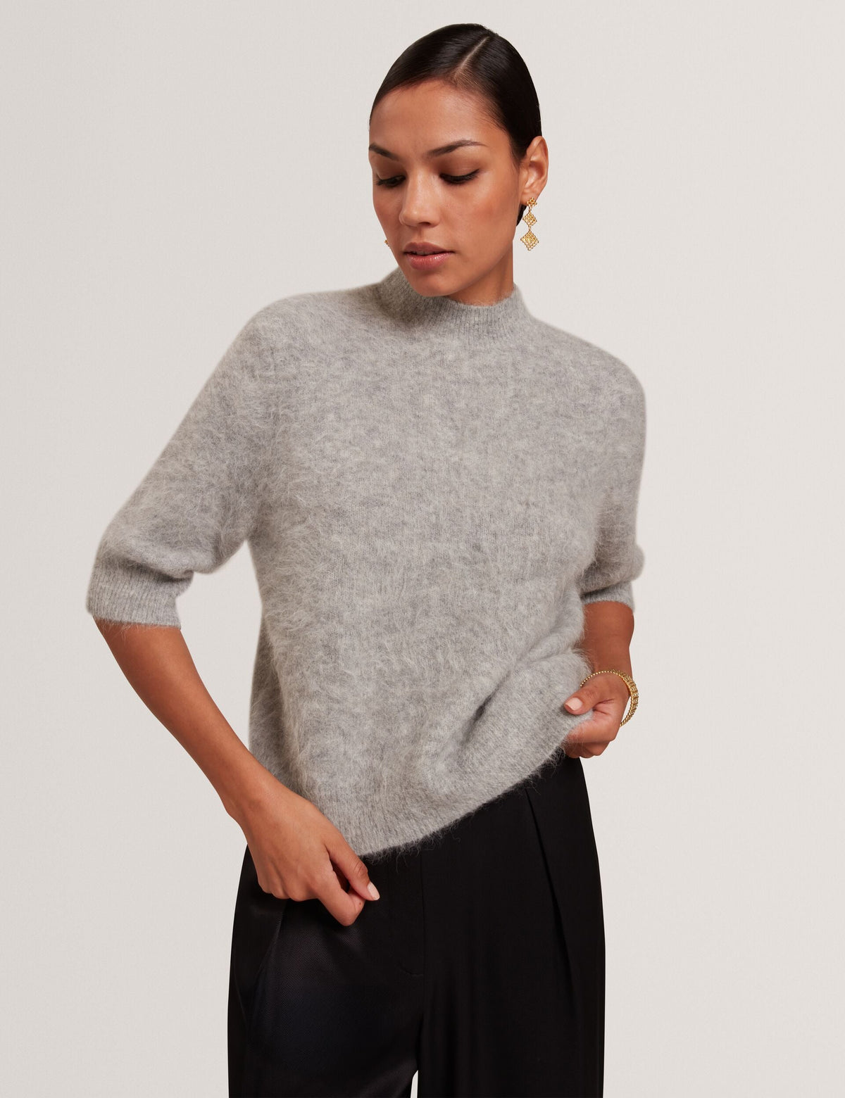 Ted Baker Antata Alpaca Knit Short Sleeve Jumper Women's