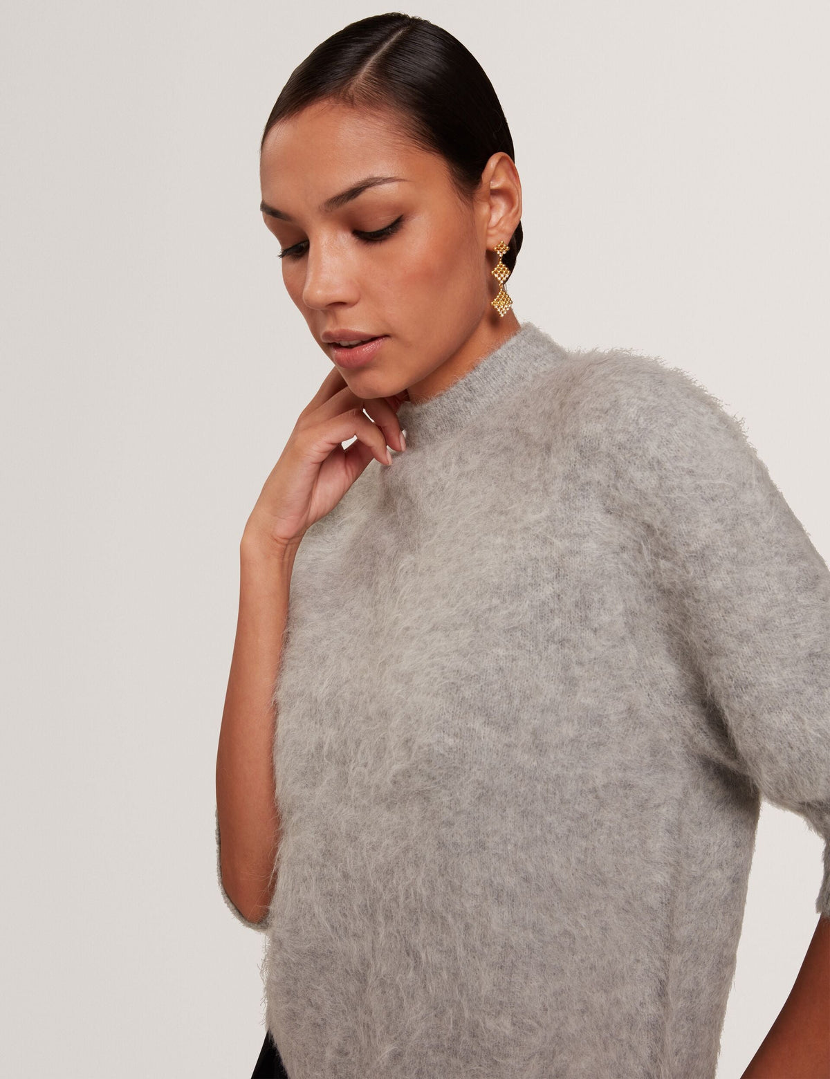 Ted Baker Antata Alpaca Knit Short Sleeve Jumper Women's