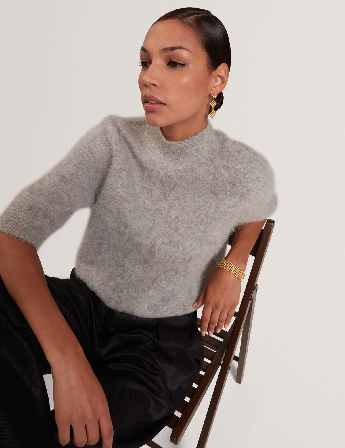 Ted Baker Antata Alpaca Knit Short Sleeve Jumper Women's