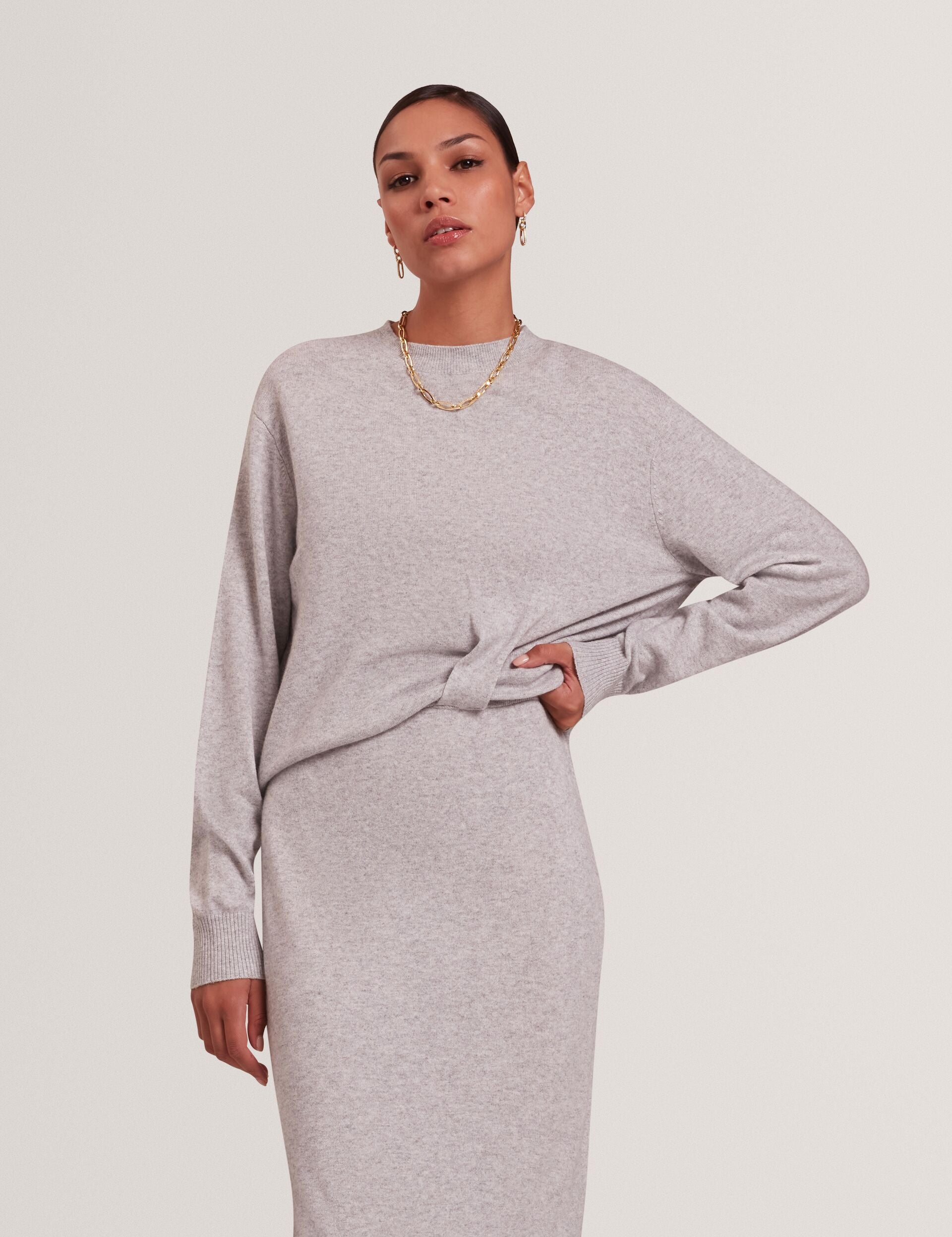 Ted Baker Samana Twist Waist Knit Midi Dress Women's