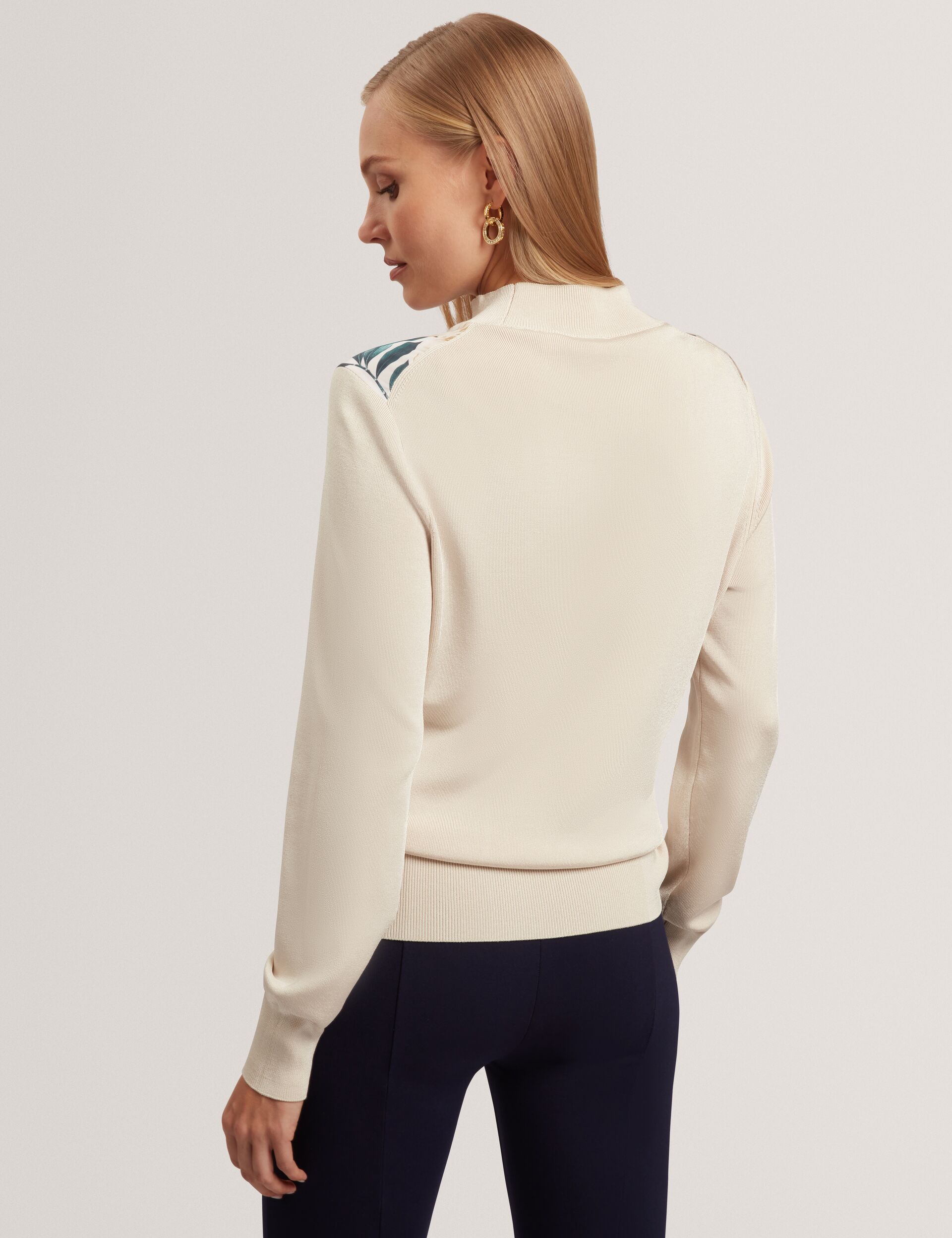 Ted Baker Merrni Tulip Print Front Long Sleeve Knit Top Women's