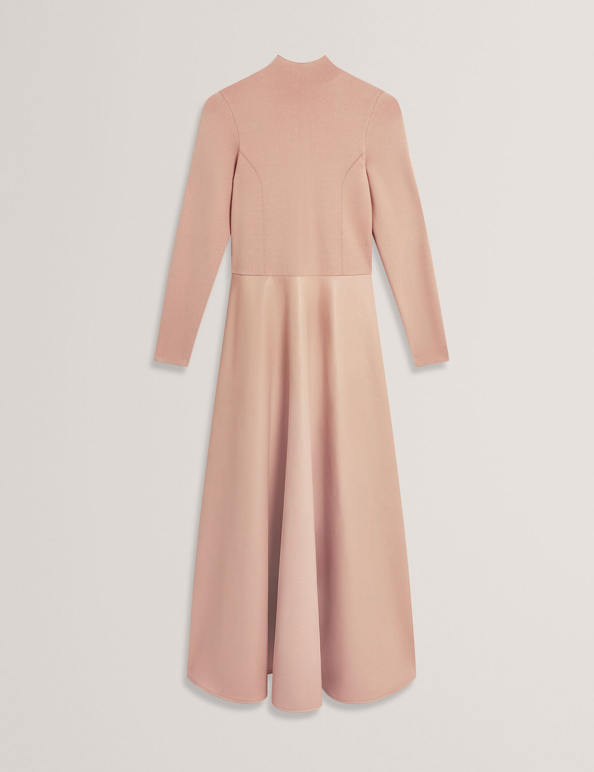 Ted Baker Allmie High Neck Knit Faux Leather Midi Dress Women's