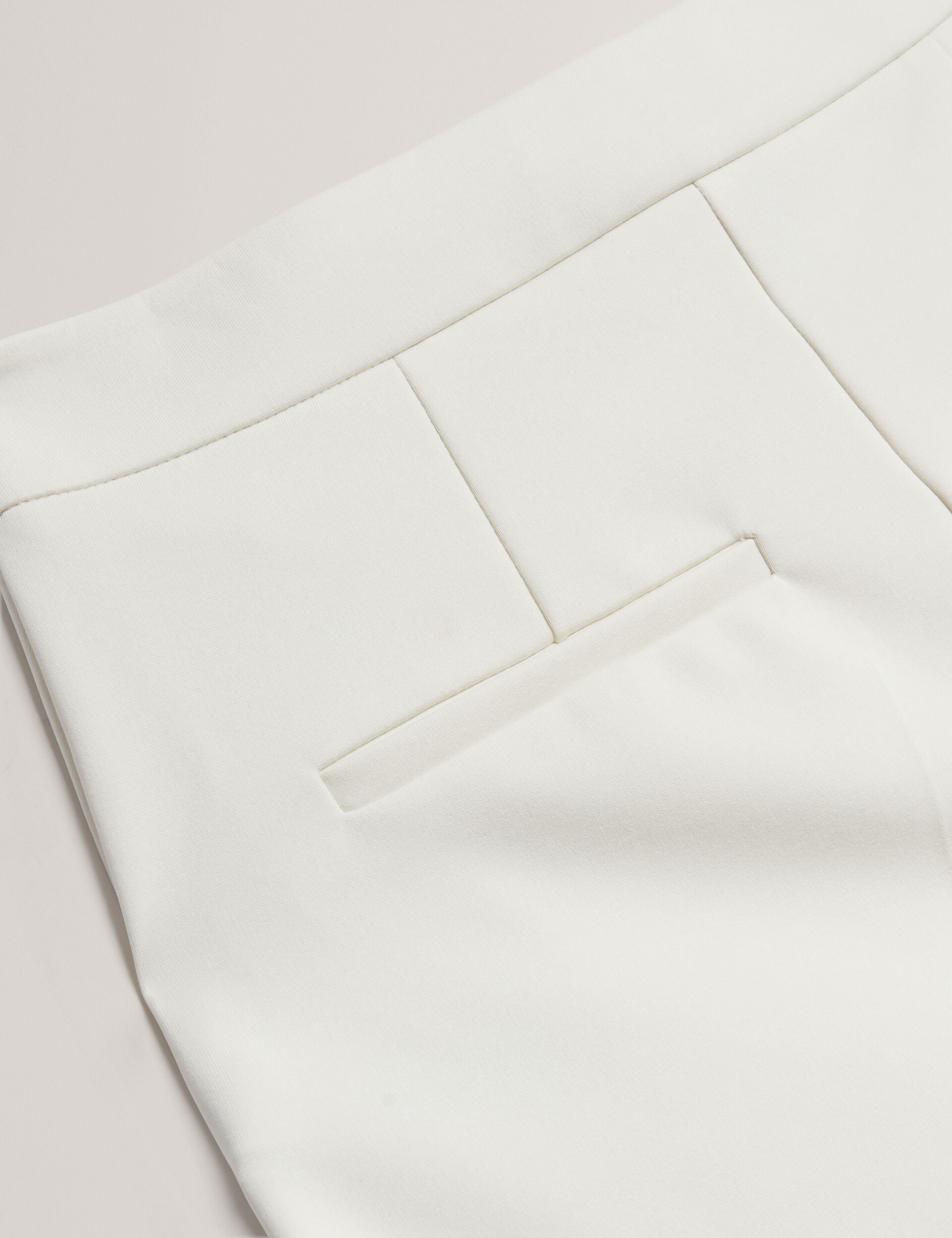 Ted Baker Indriv Tailored High Waisted Flared Trousers In Ivory Women's