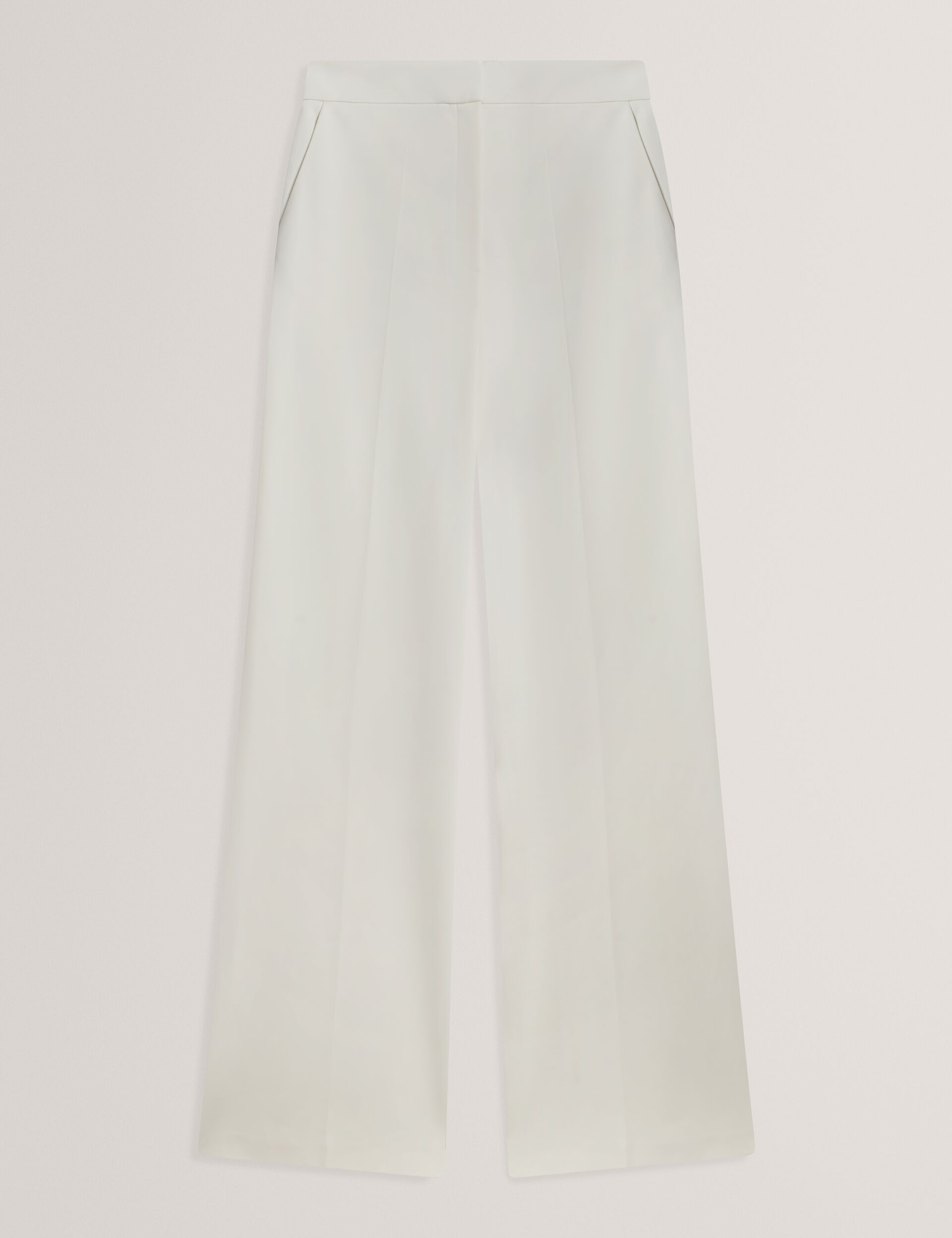 Ted Baker Indriv Tailored High Waisted Flared Trousers In Ivory Women's