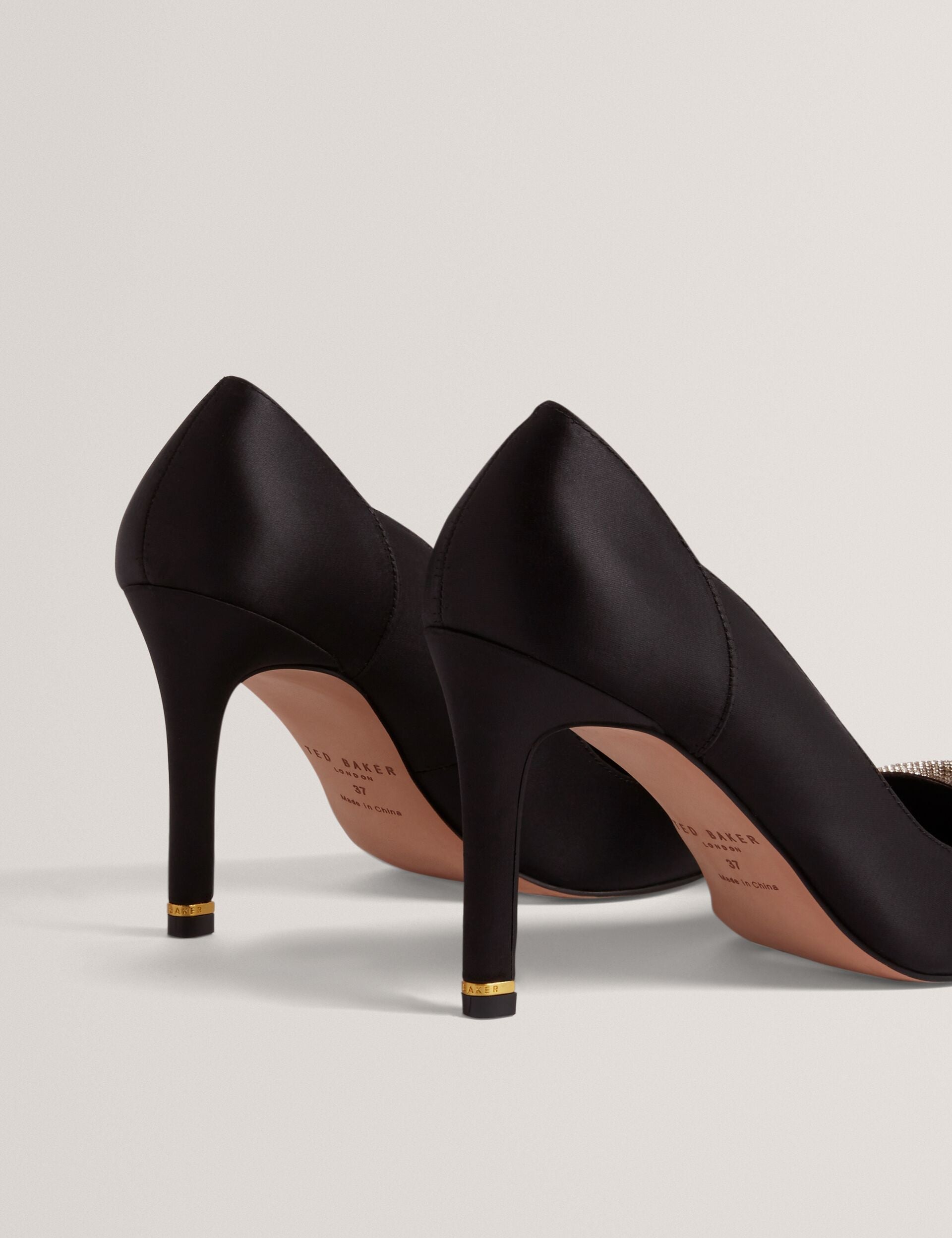 Ted Baker Criisti Rhinestone Bow Satin Court Heels Women's