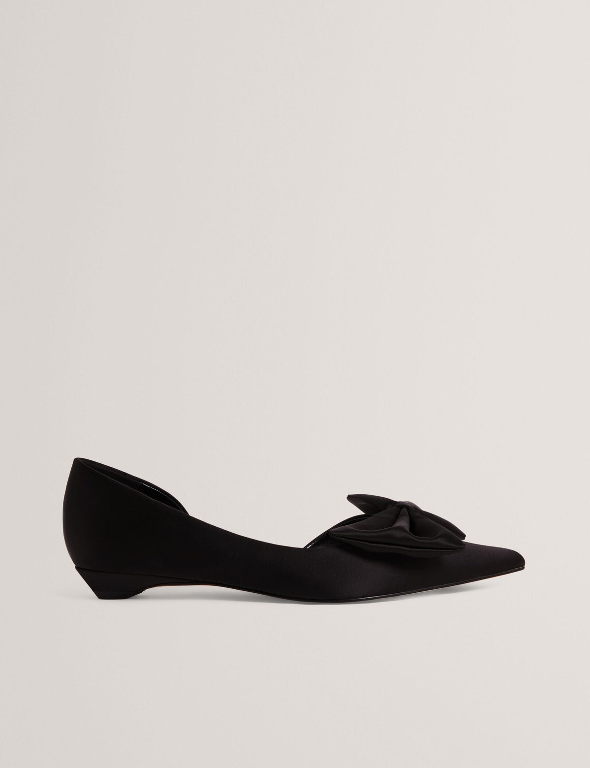 Ted Baker Soufiya Bow Detail Satin Pointed Kitten Heels Women's