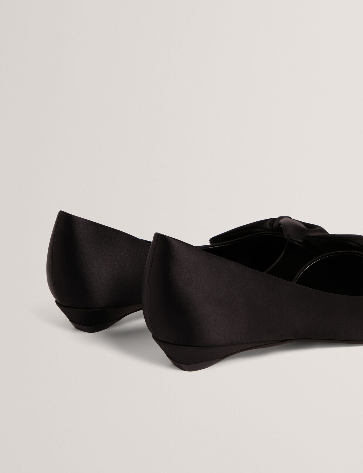Ted Baker Soufiya Bow Detail Satin Pointed Kitten Heels Women's