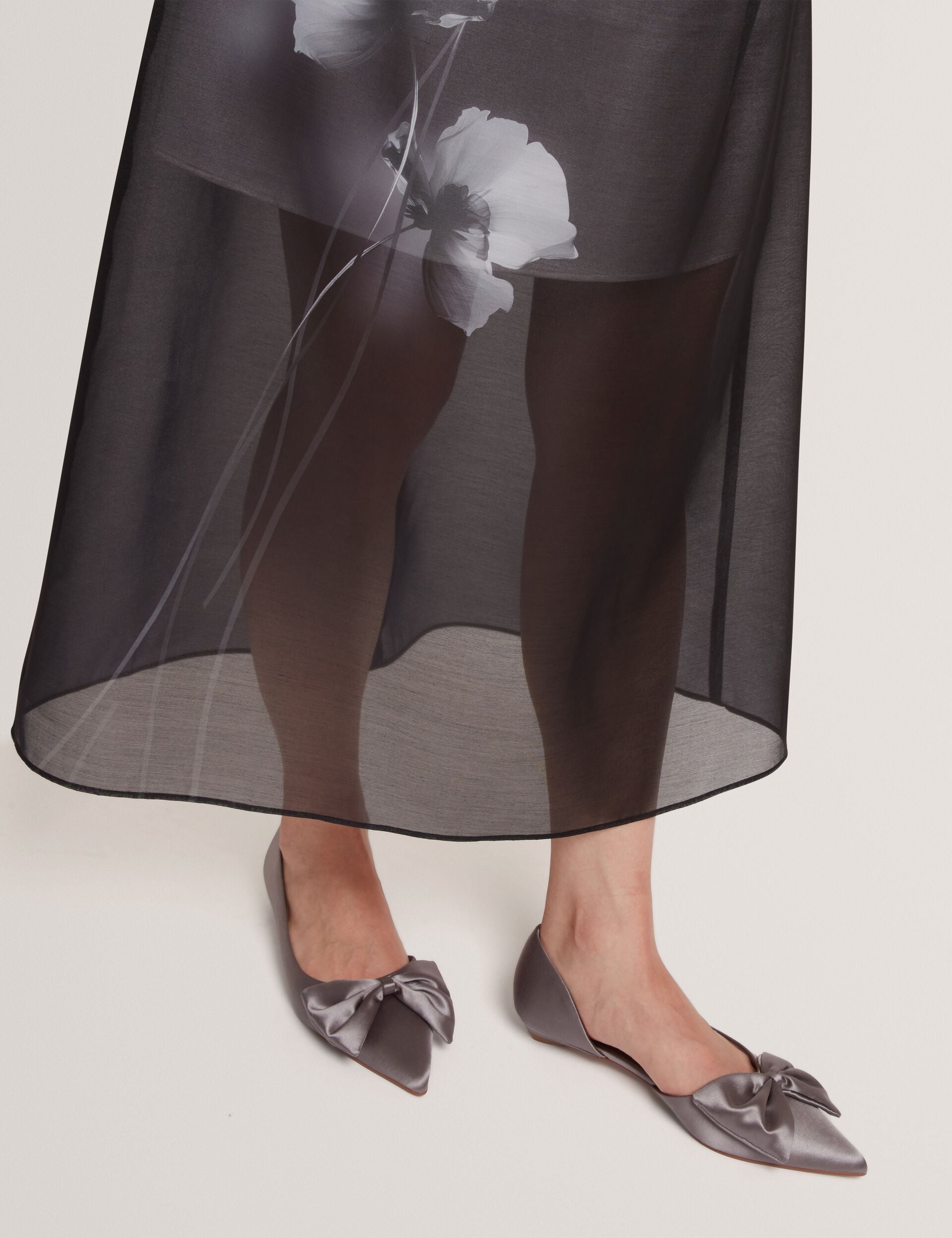 Ted Baker Soufiya Bow Detail Satin Pointed Kitten Heels Women's
