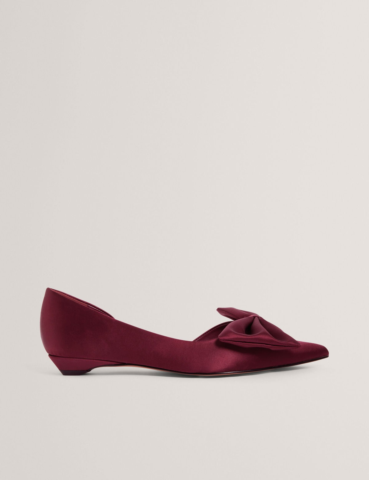 Ted Baker Soufiya Bow Detail Satin Pointed Kitten Heels Women's