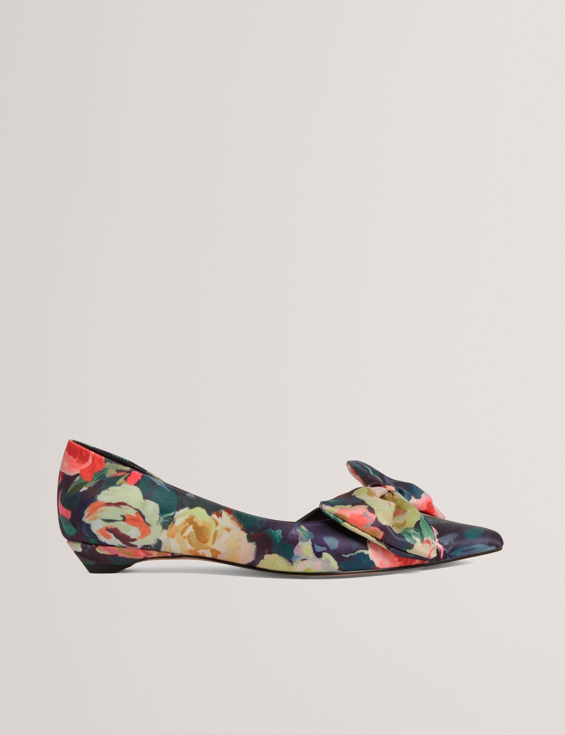 Ted Baker Palouma Rose Print Pointed Toe Kitten Heels Women's
