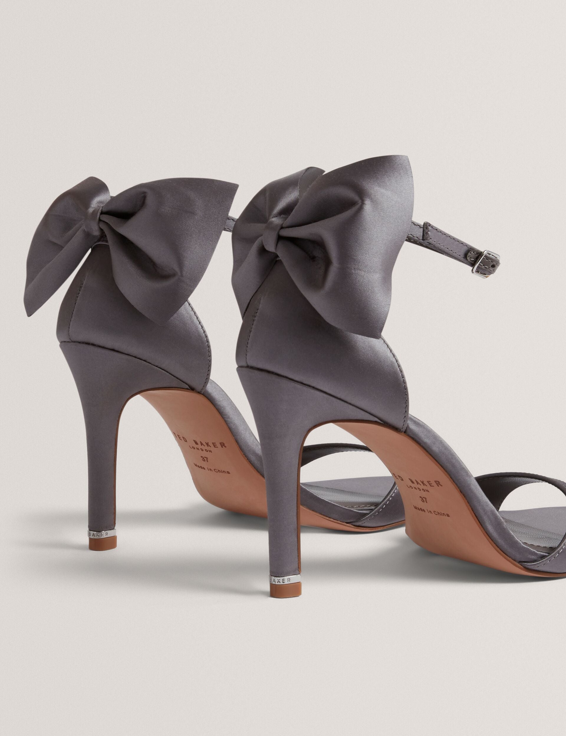 Ted Baker Sofelaa Bow Heel Satin Stiletto Sandals Women's