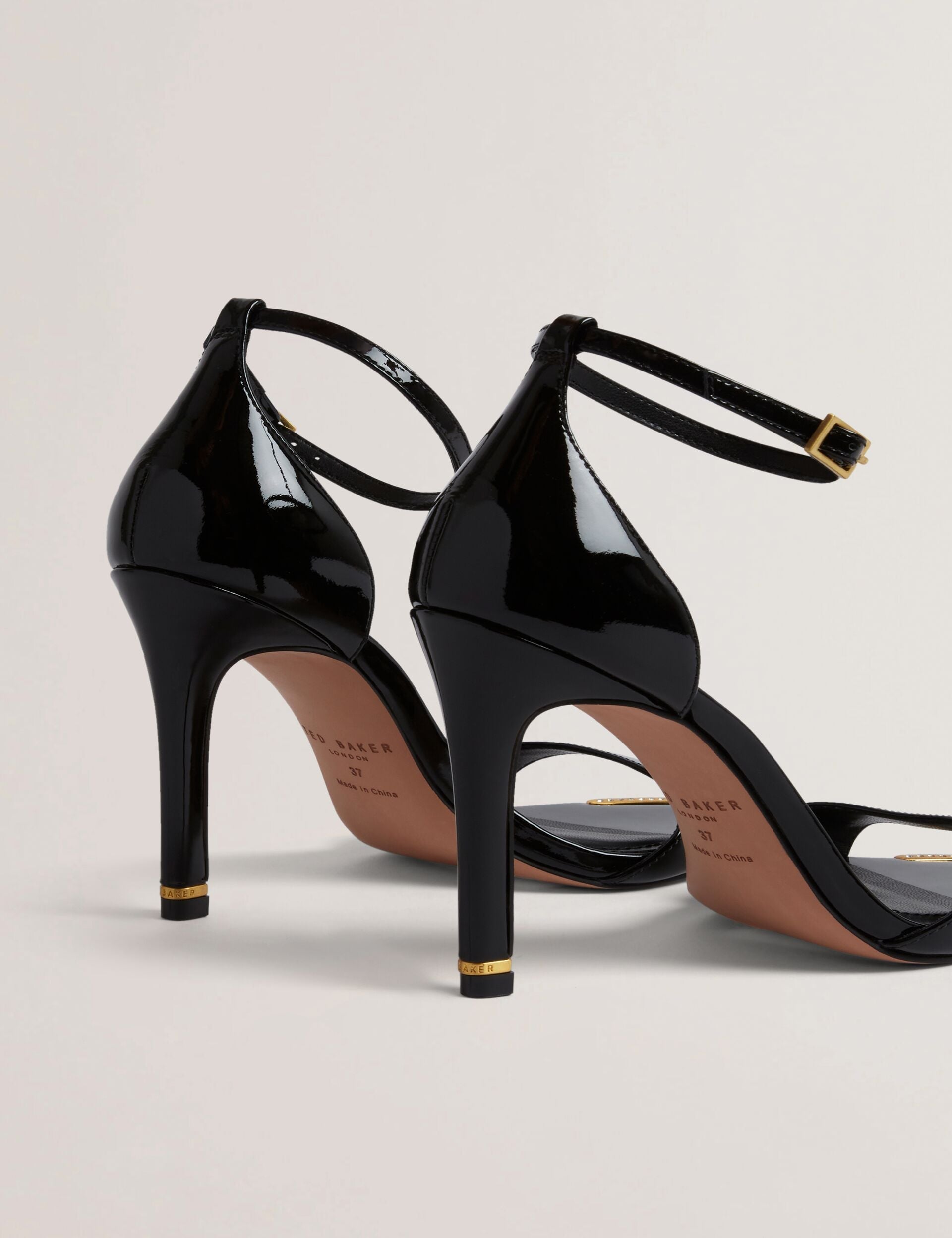 Ted Baker Helliy Patent Leather Stiletto Heel Sandals Women's