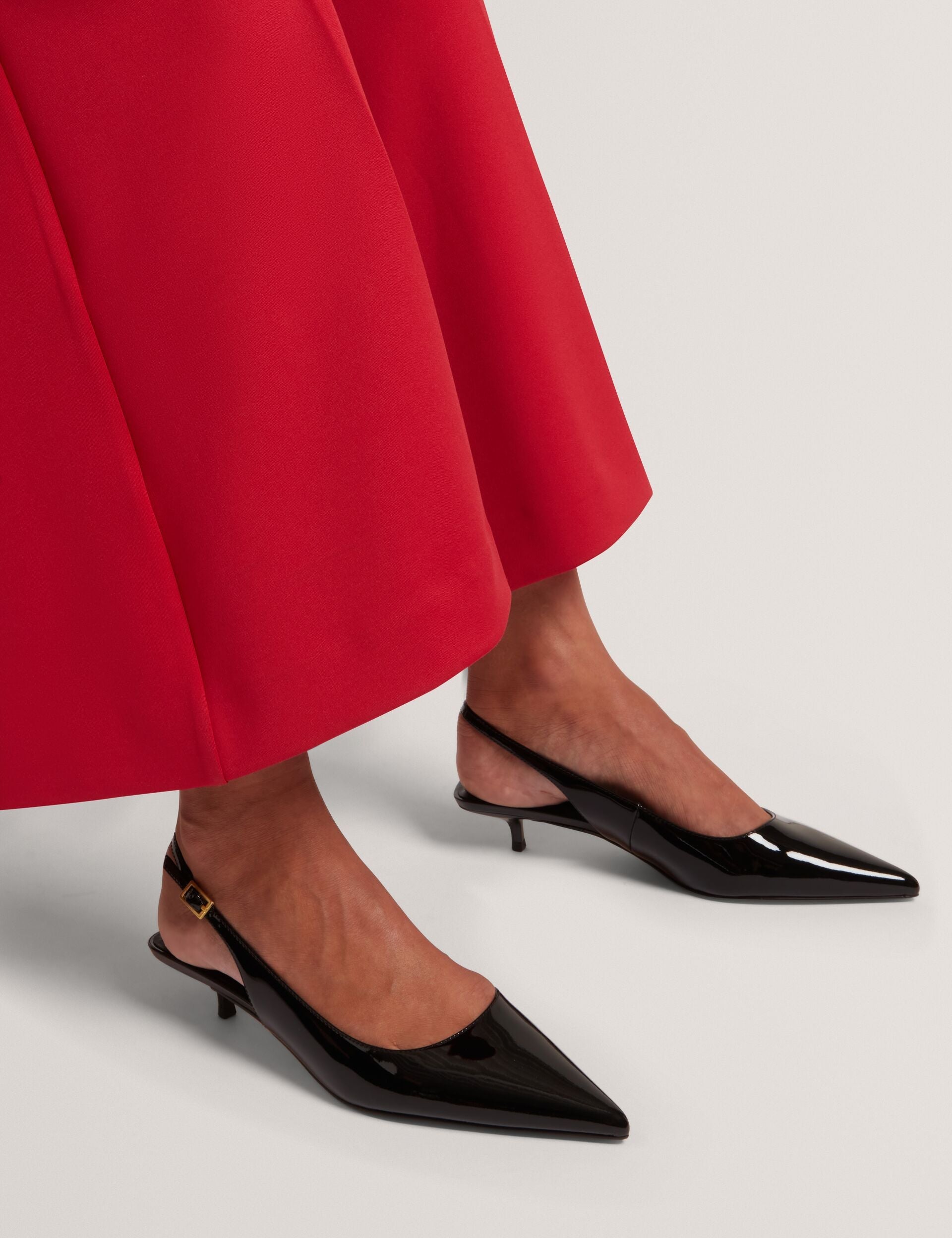 Ted Baker Kitiy Patent Leather Slingback Kitten Heel Shoes Women's
