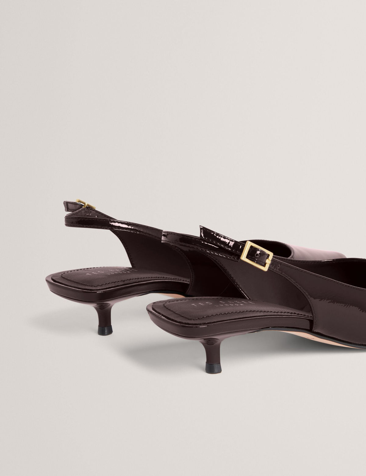 Ted Baker Kitiy Patent Leather Slingback Kitten Heel Shoes for Women, sole