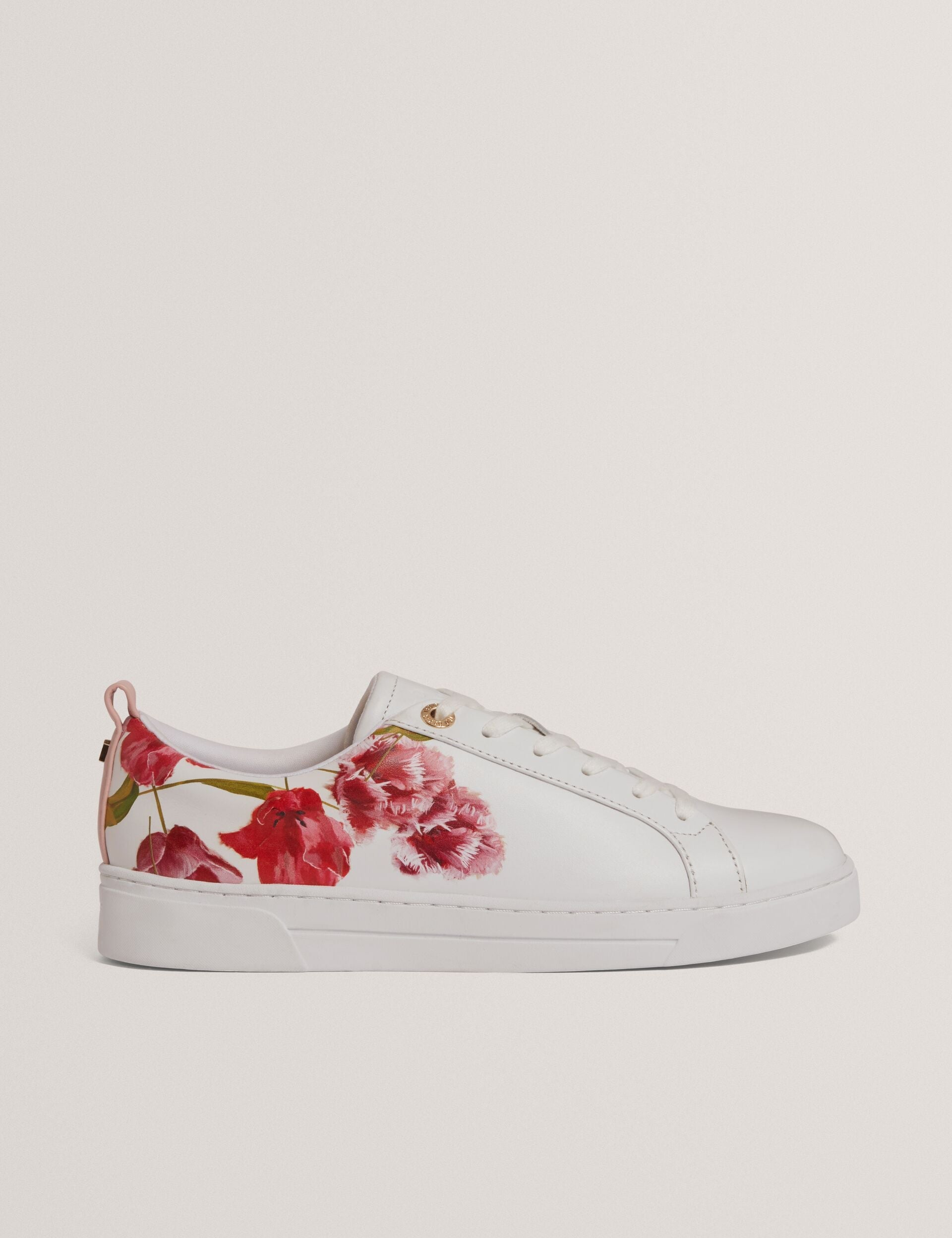 Ted Baker Floral Print Leather Trainers Women's